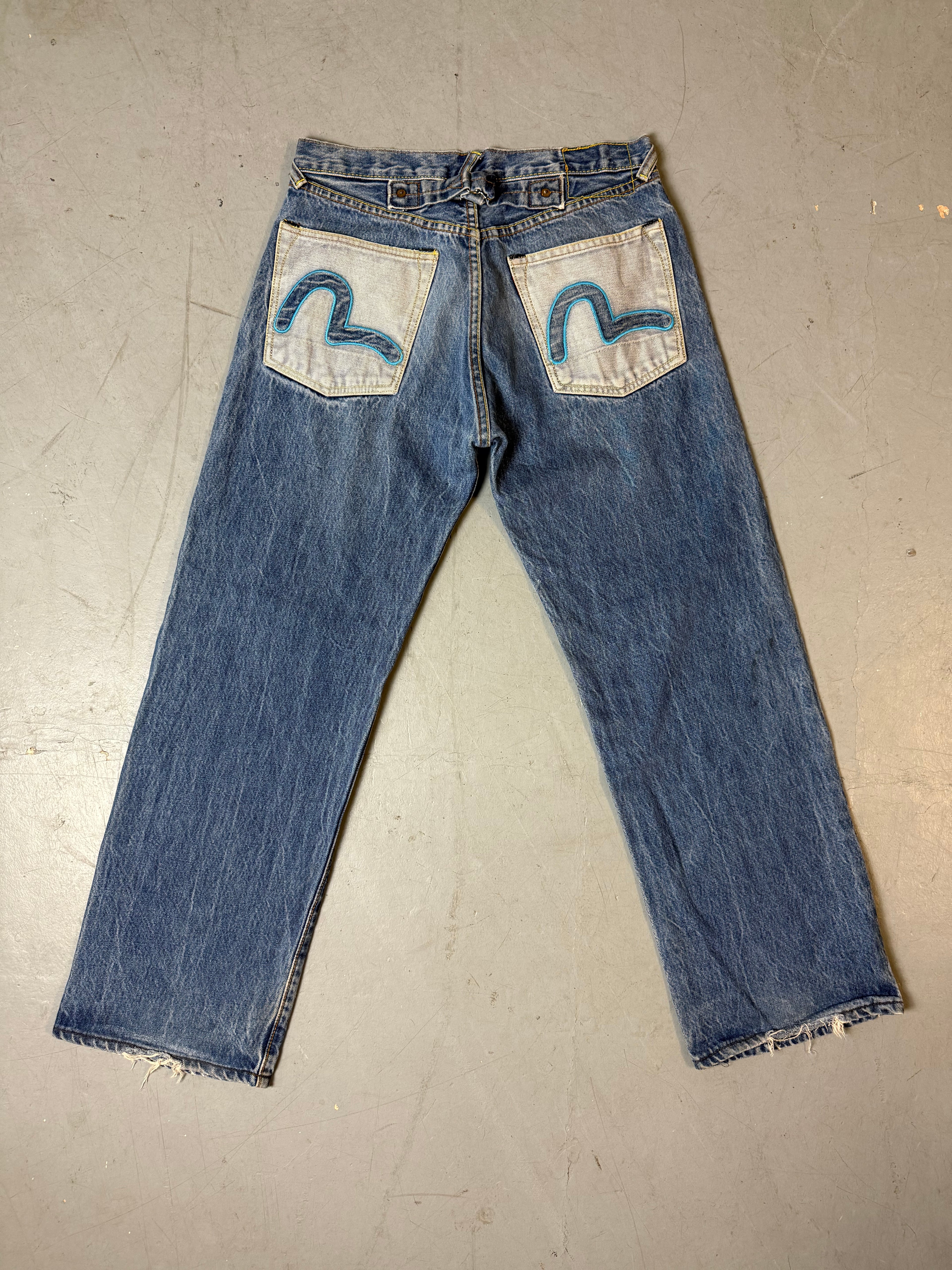 Vintage Evisu Wide Leg Jeans S/M