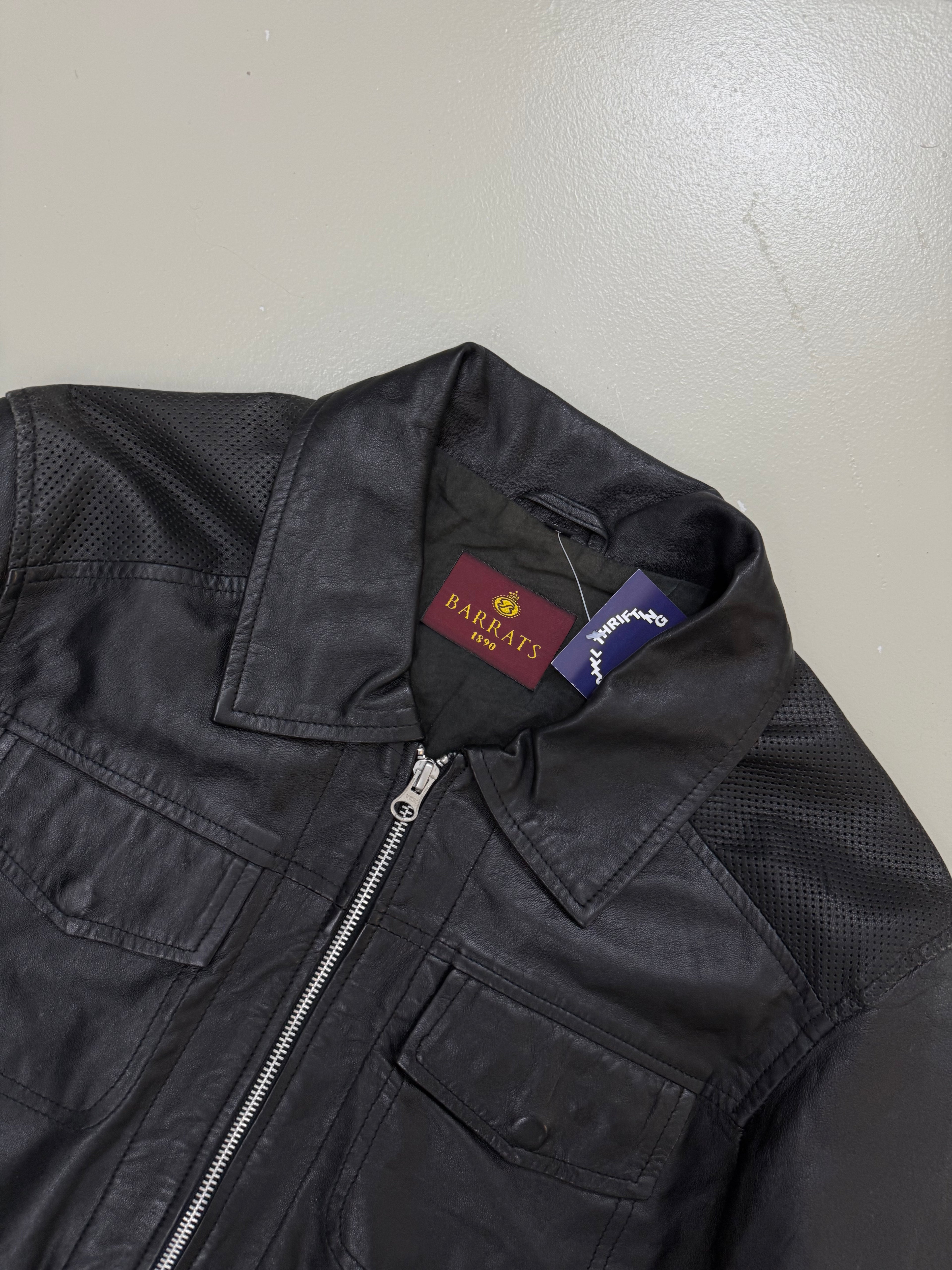 Vintage Black Hybrid Leather Jacket
für Frauen. Y2K Second Hand 2000s Fashion 