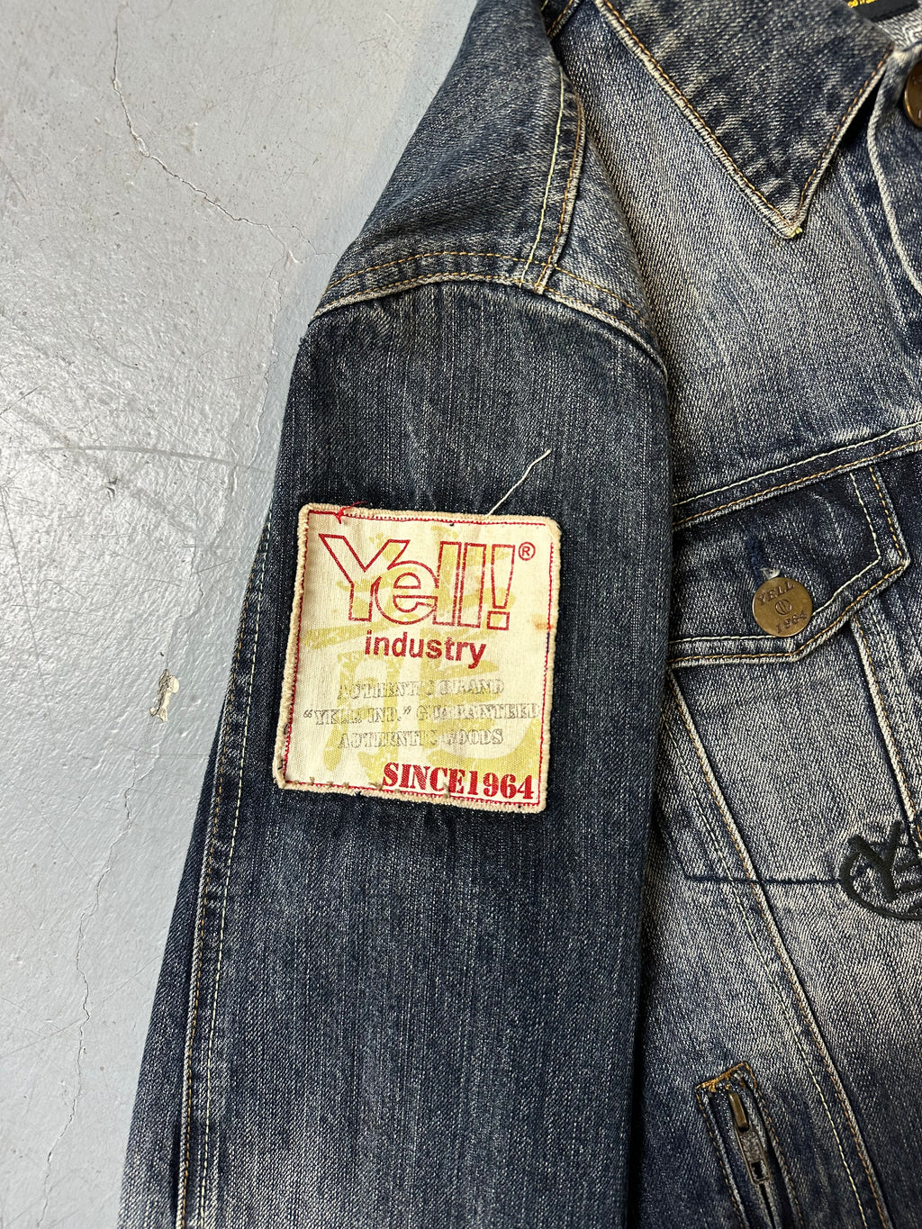 Vintage Yell! Jeans Jacket with Backprint L
