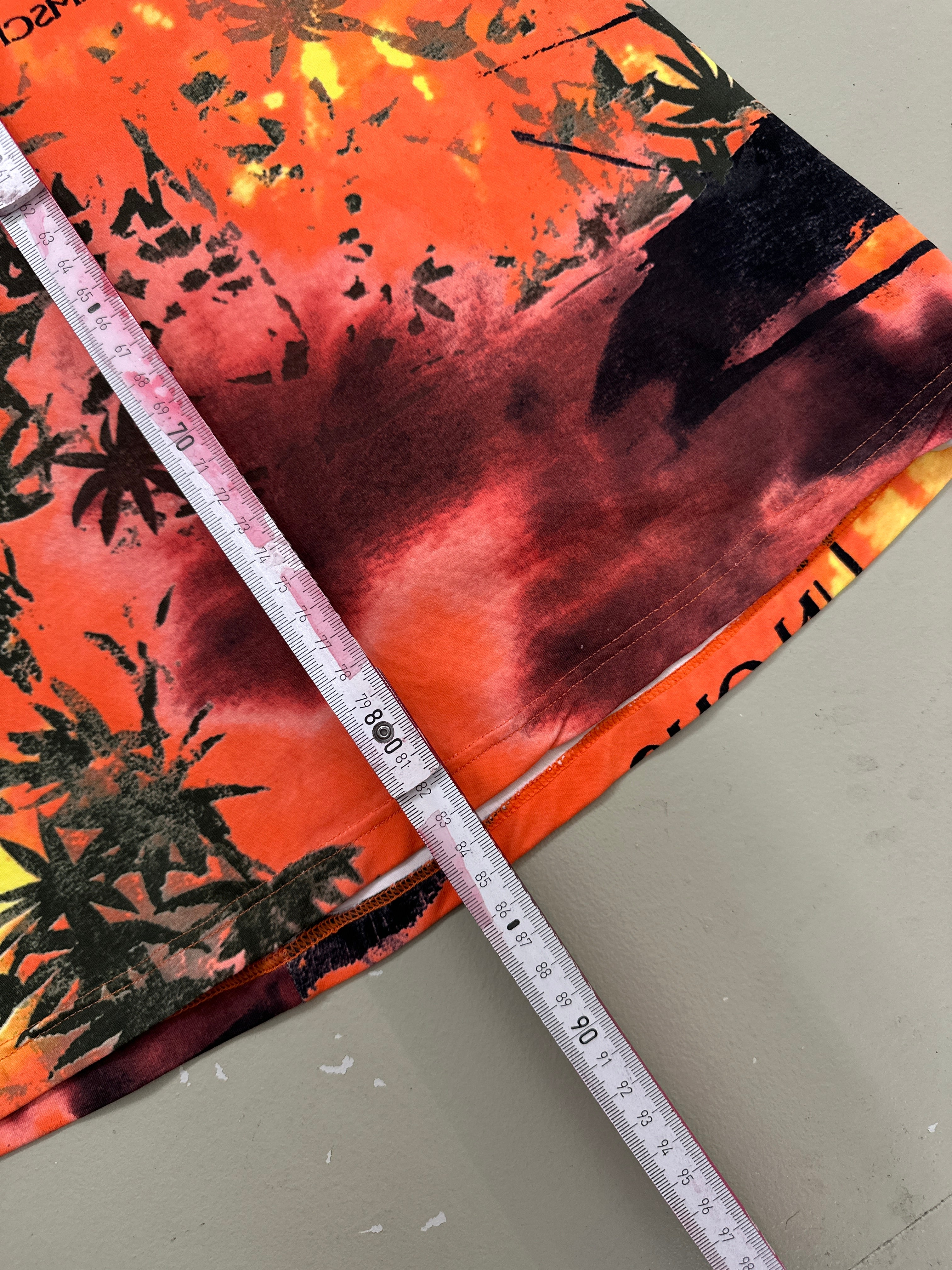 Vintage Orange Beach Printed Dress
für Frauen. Y2K Second Hand 2000s Fashion 