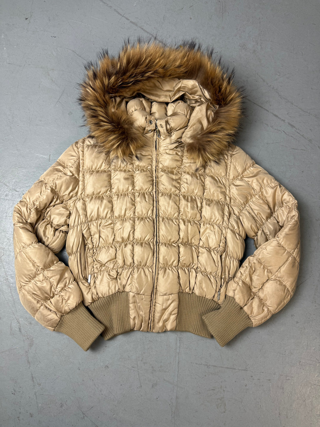Vintage Feyem Y2K Light Brown Down Jacket S/M