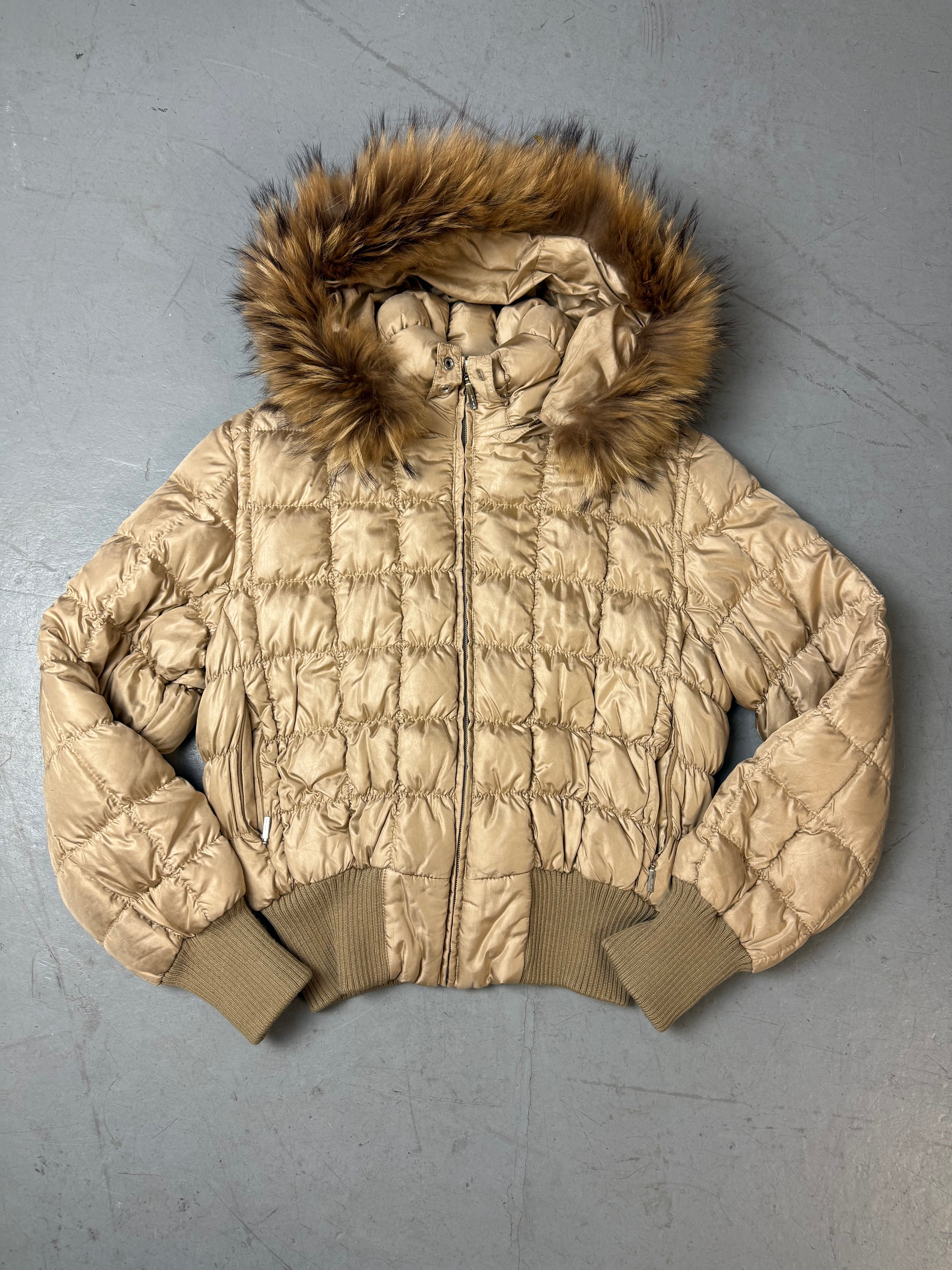 Vintage Feyem Y2K Light Brown Down Jacket S/M