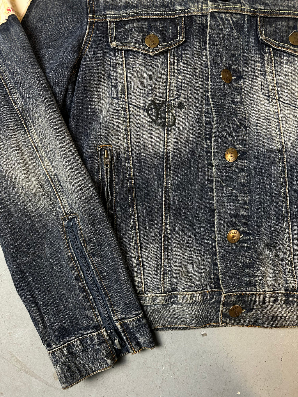 Vintage Yell! Jeans Jacket with Backprint L