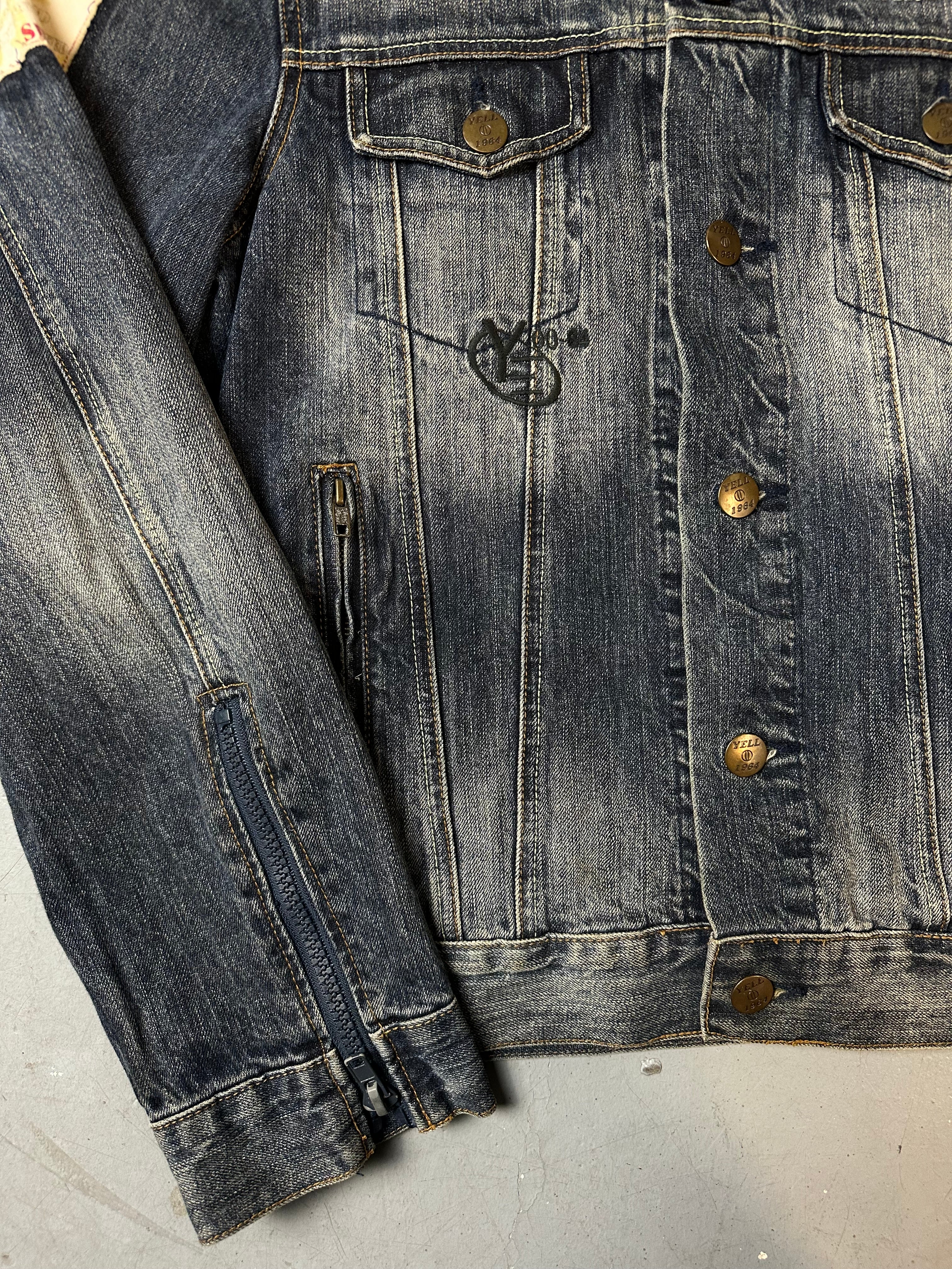 Vintage Yell! Jeans Jacket with Backprint L