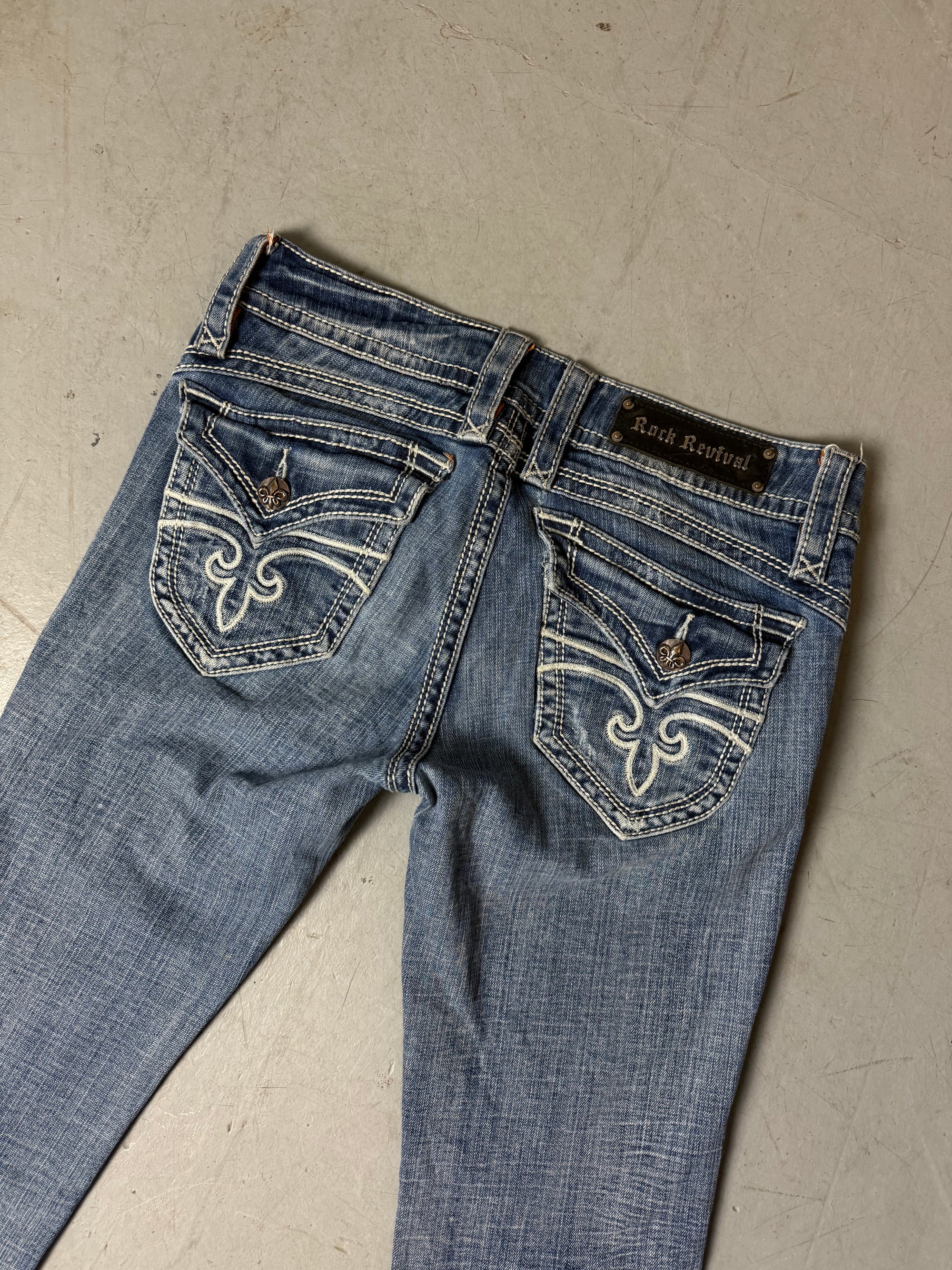 Vintage Y2K Rock Revival Bootcut Denim Tall M