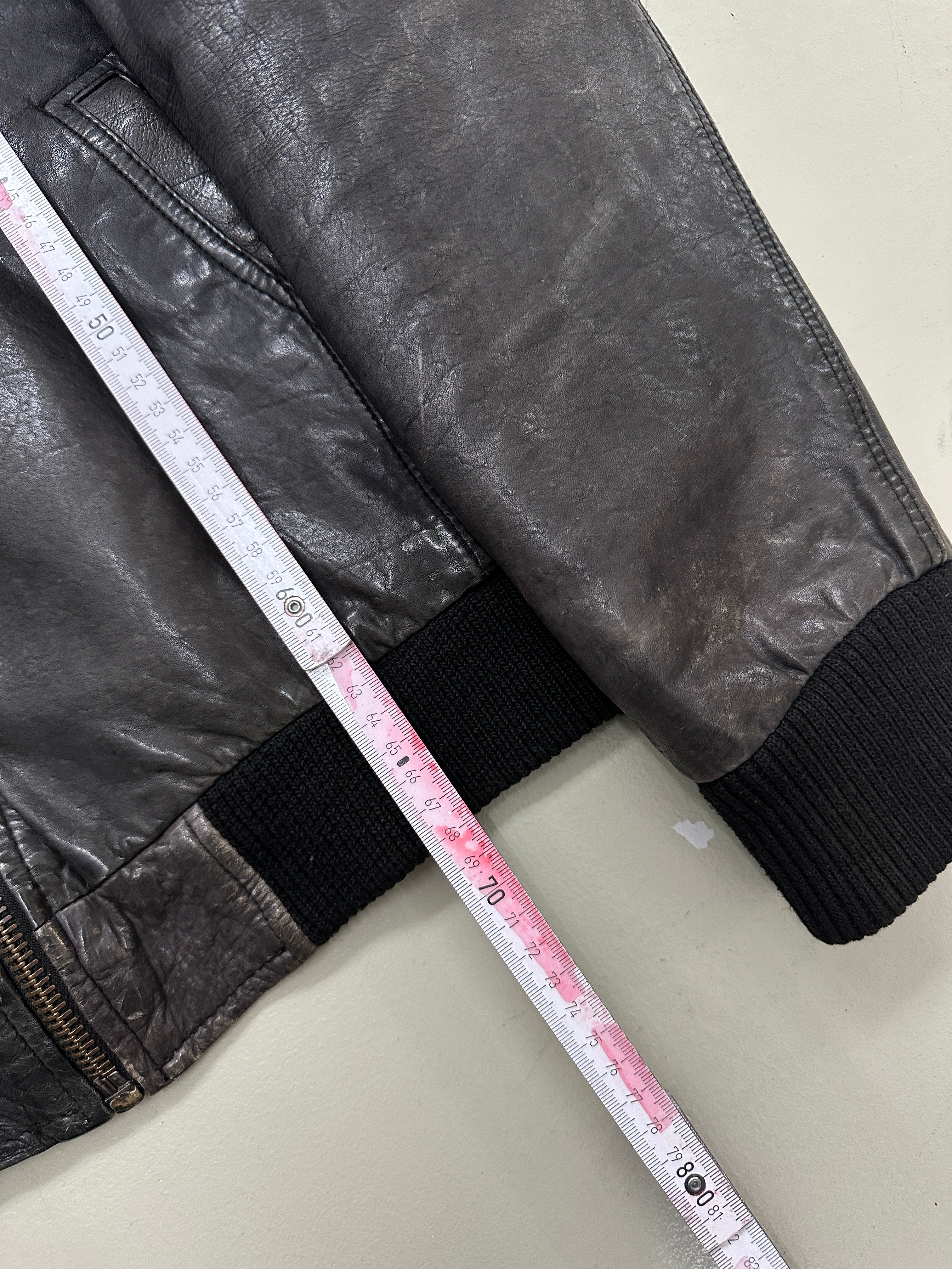 Vintage Racing Leather Jacket für Herren Y2K Second Hand 2000s Fashion 