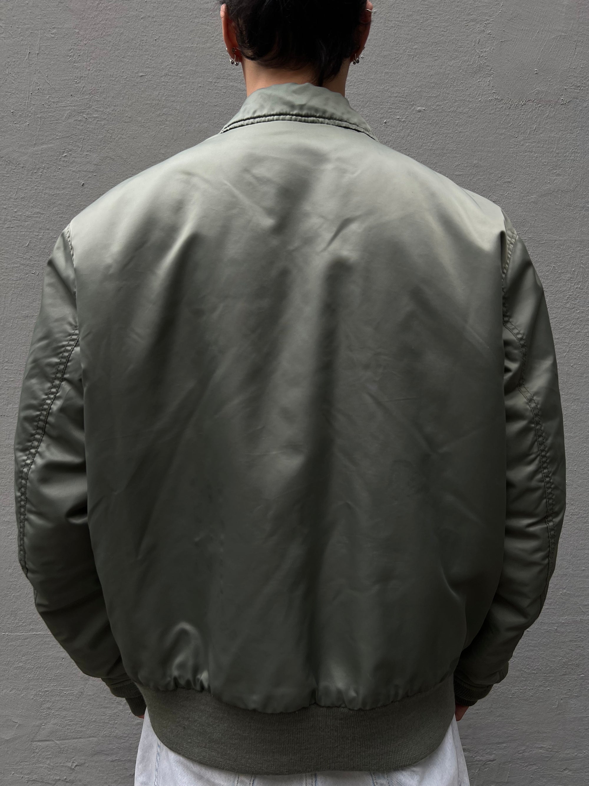 Vintage Green Playboy Bomber Jacket L/XL