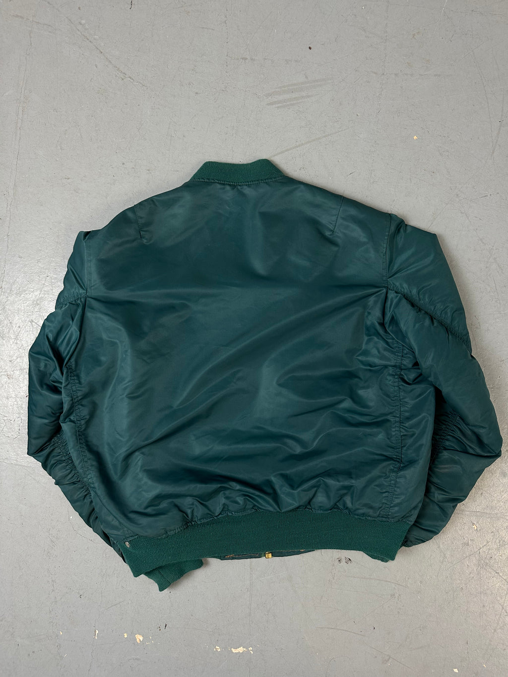 Vintage Petrol Green Bomber Jacket L/XL