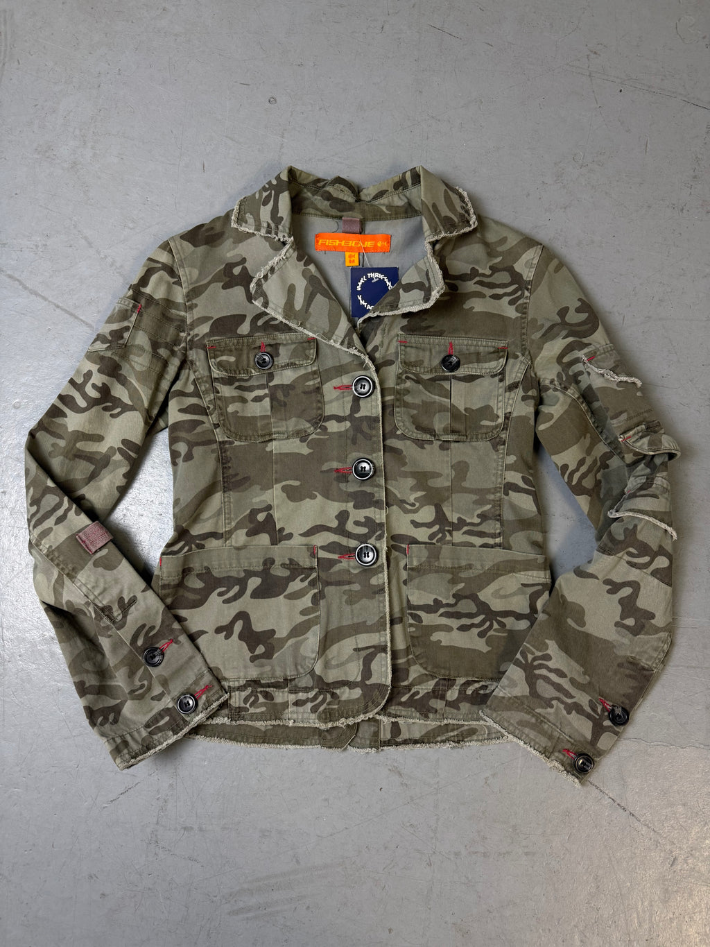 Produktbild von Vintage Camouflage Light Blazer Jacket S/M von vorne