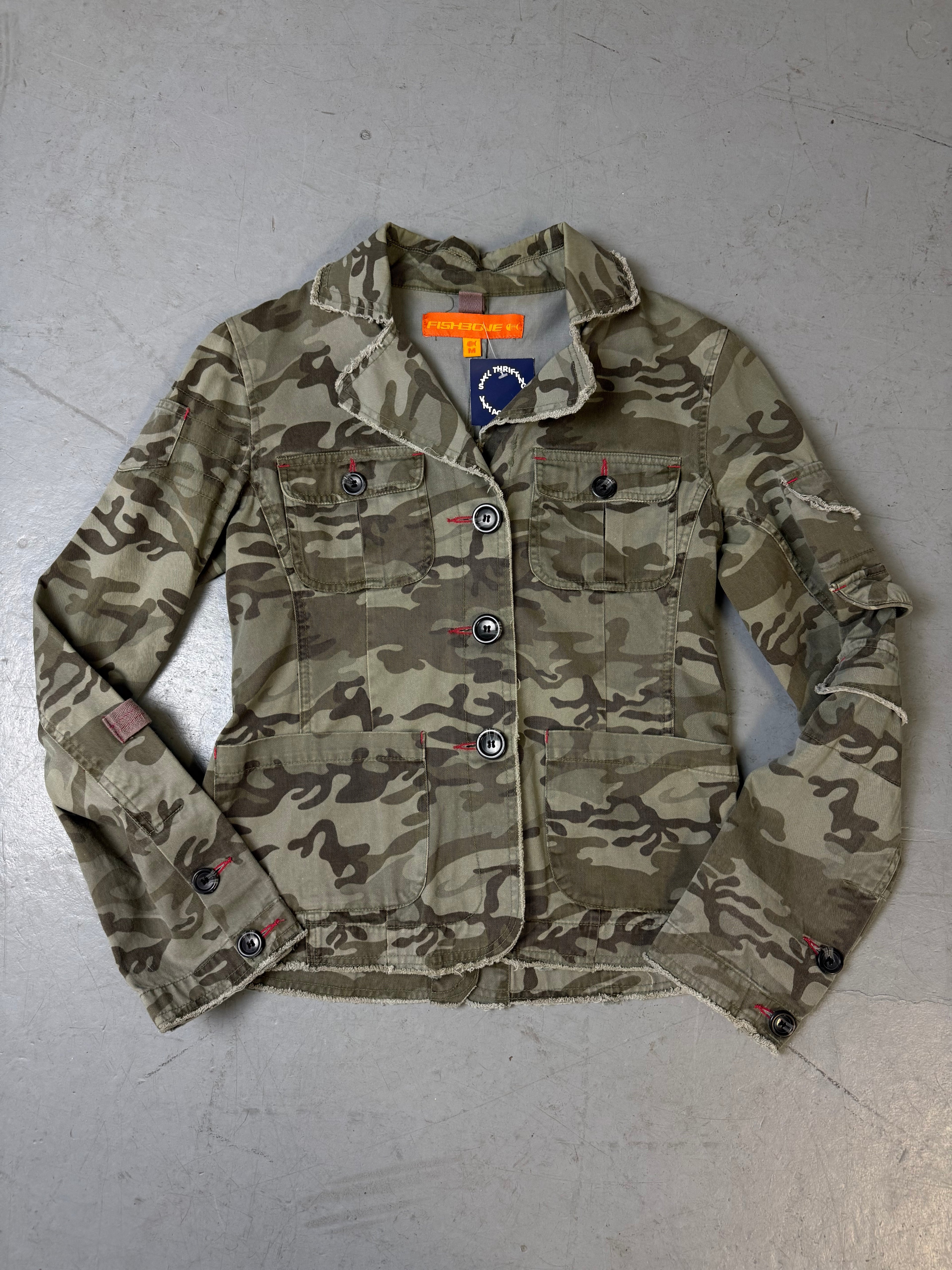 Produktbild von Vintage Camouflage Light Blazer Jacket S/M von vorne