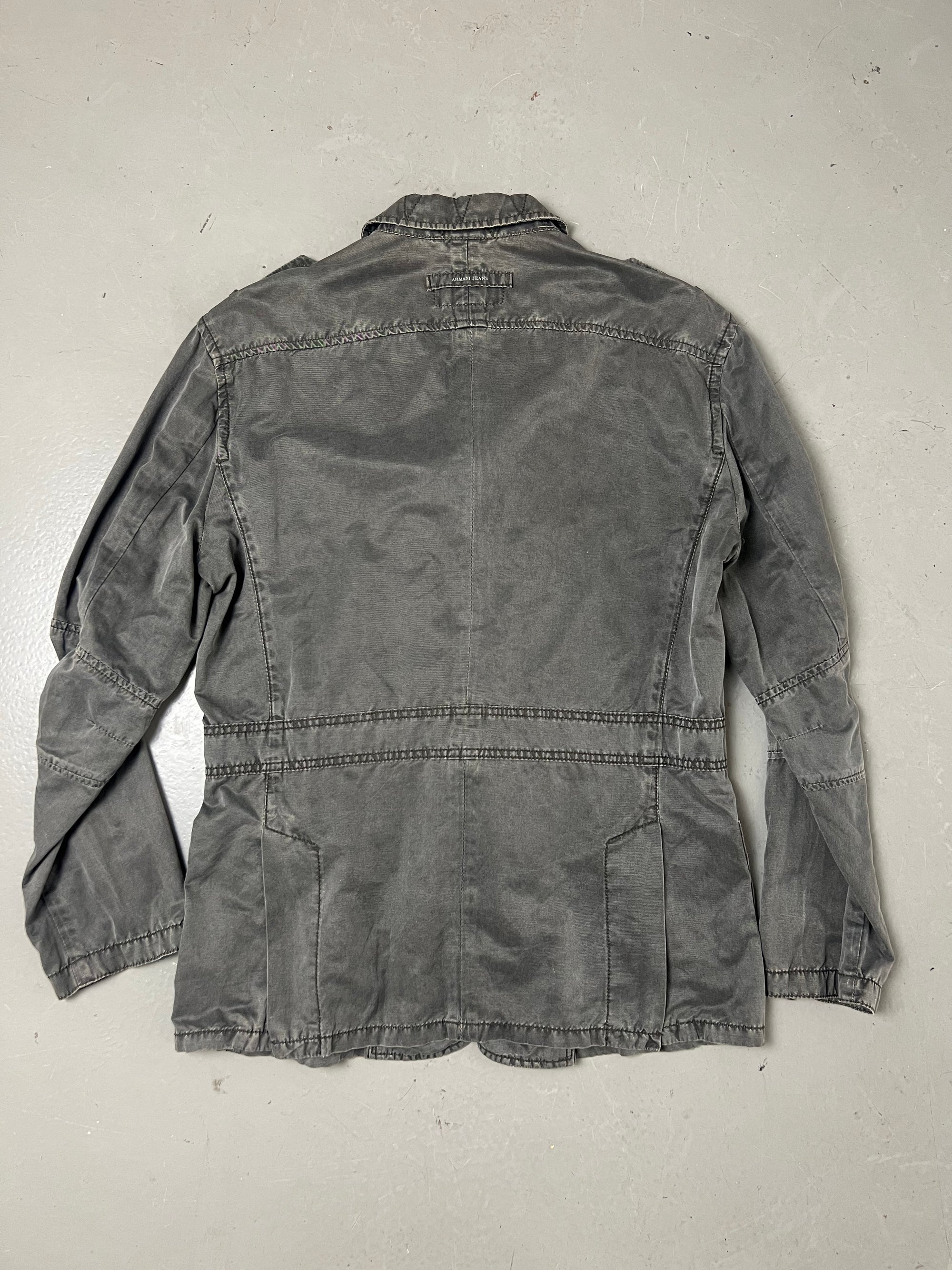 Vintage Grey Armani Jeans Button Up Jacket M/L