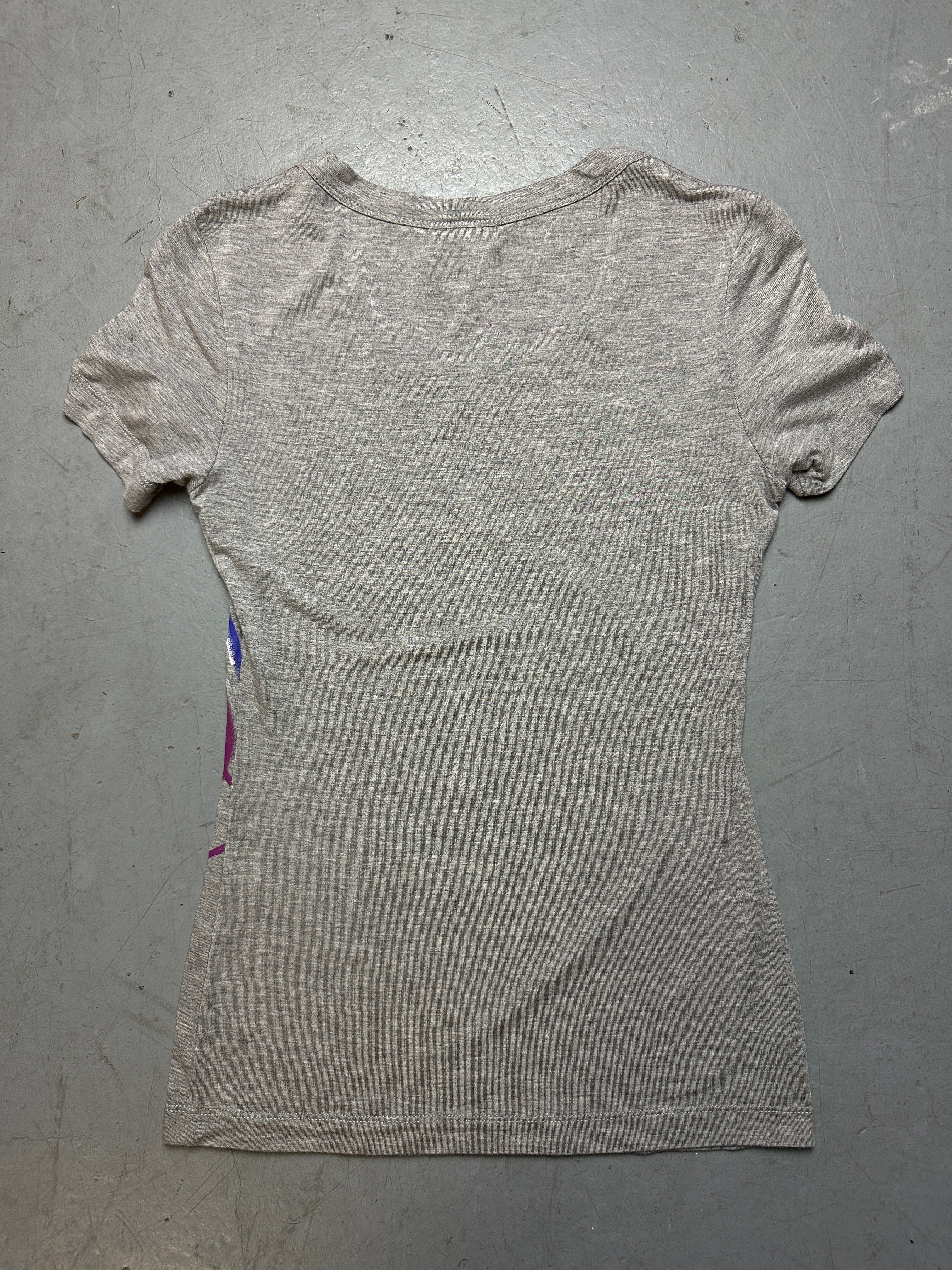 Produktbild von einem Vintage Miss Sixty Grey Printed Tee von hinten