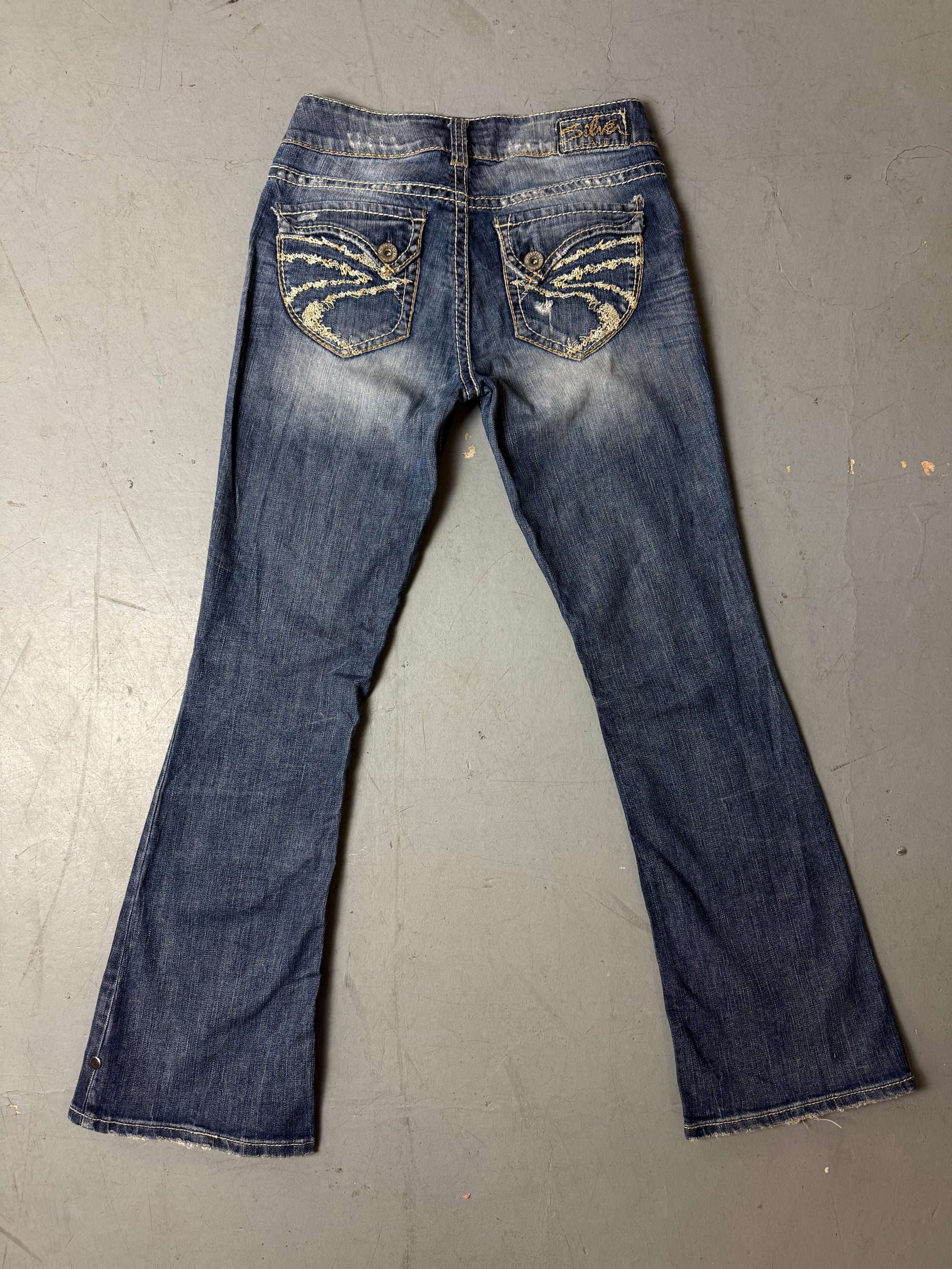 Produktbild Vintage Silver Jeans Low Waist Bootcut Jeans S von hinten