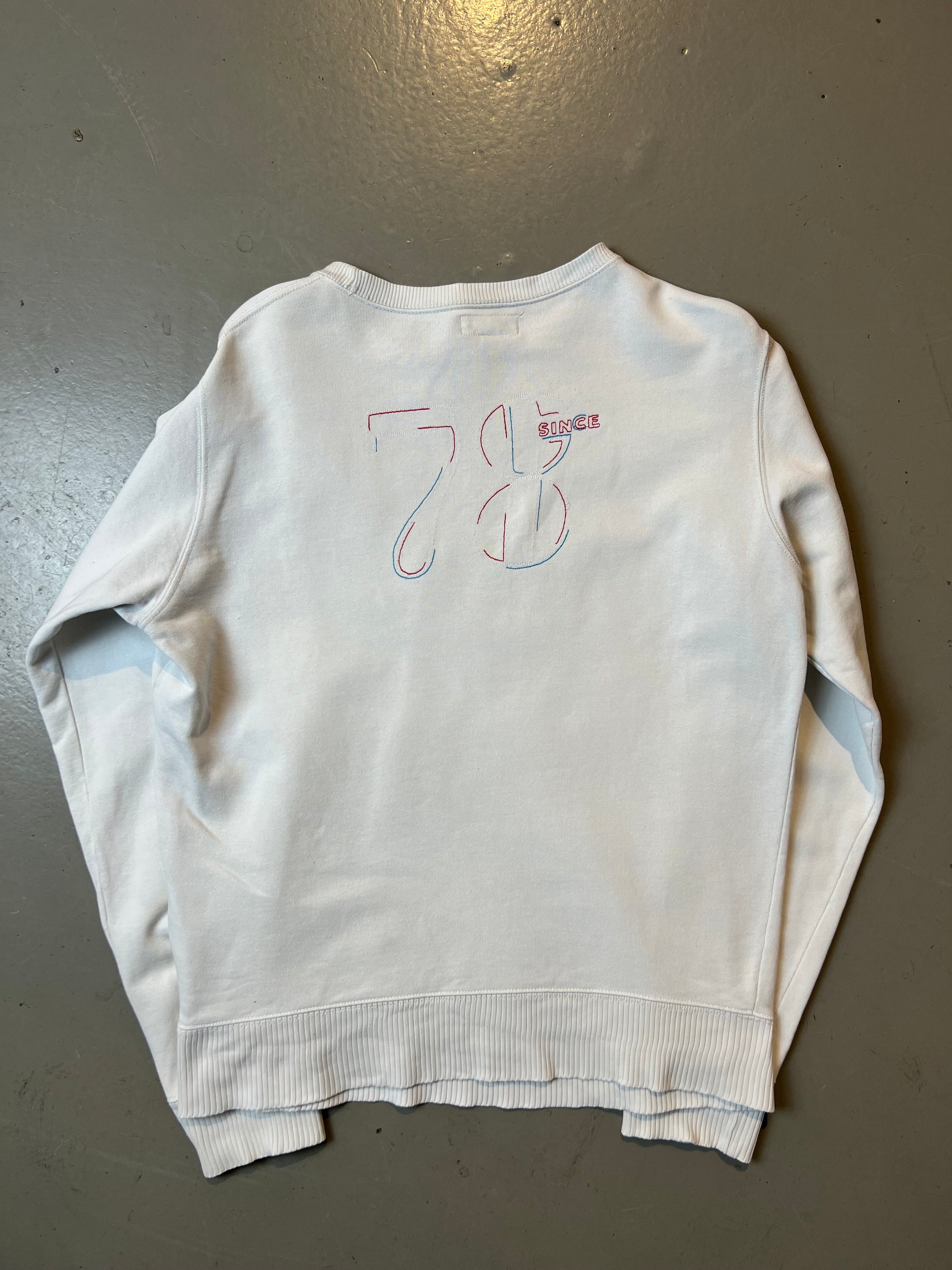 Vintage White Diesel Logo Sweater M/L