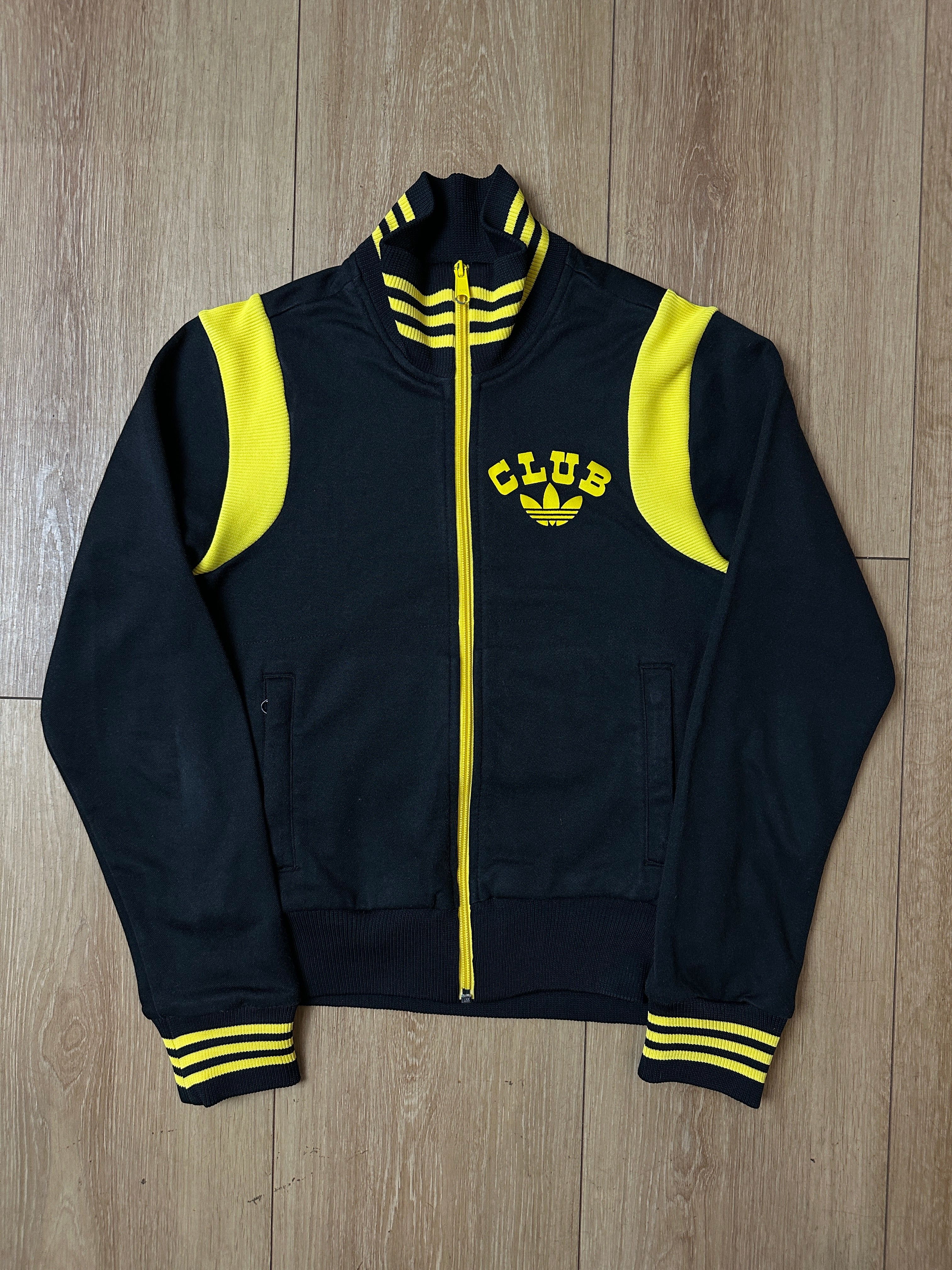Produktbild von Vintage Adidas Black/Yellow Track Jacket XS/S von vorne