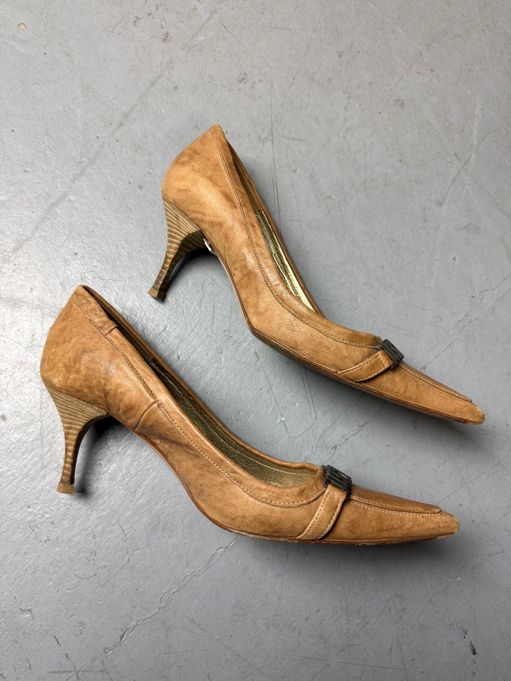 Vintage Cavalli braune heels kitten heels Y2K