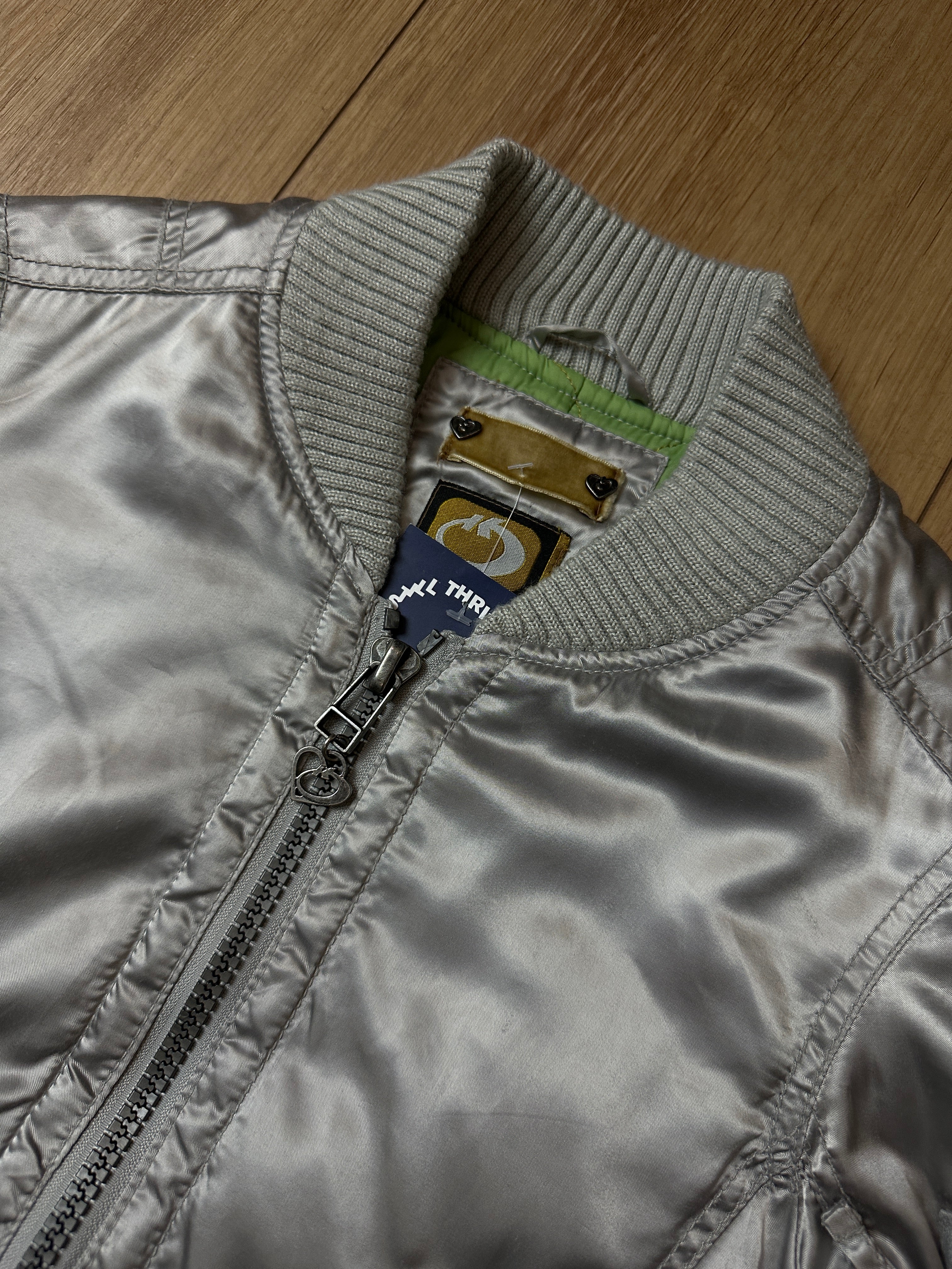 Vintage Silver Bomber Jacket XS/S