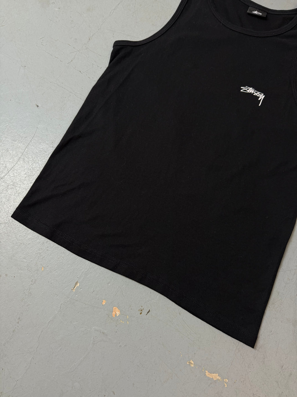 Vintage Stüssy Black Parrot Tank Top M