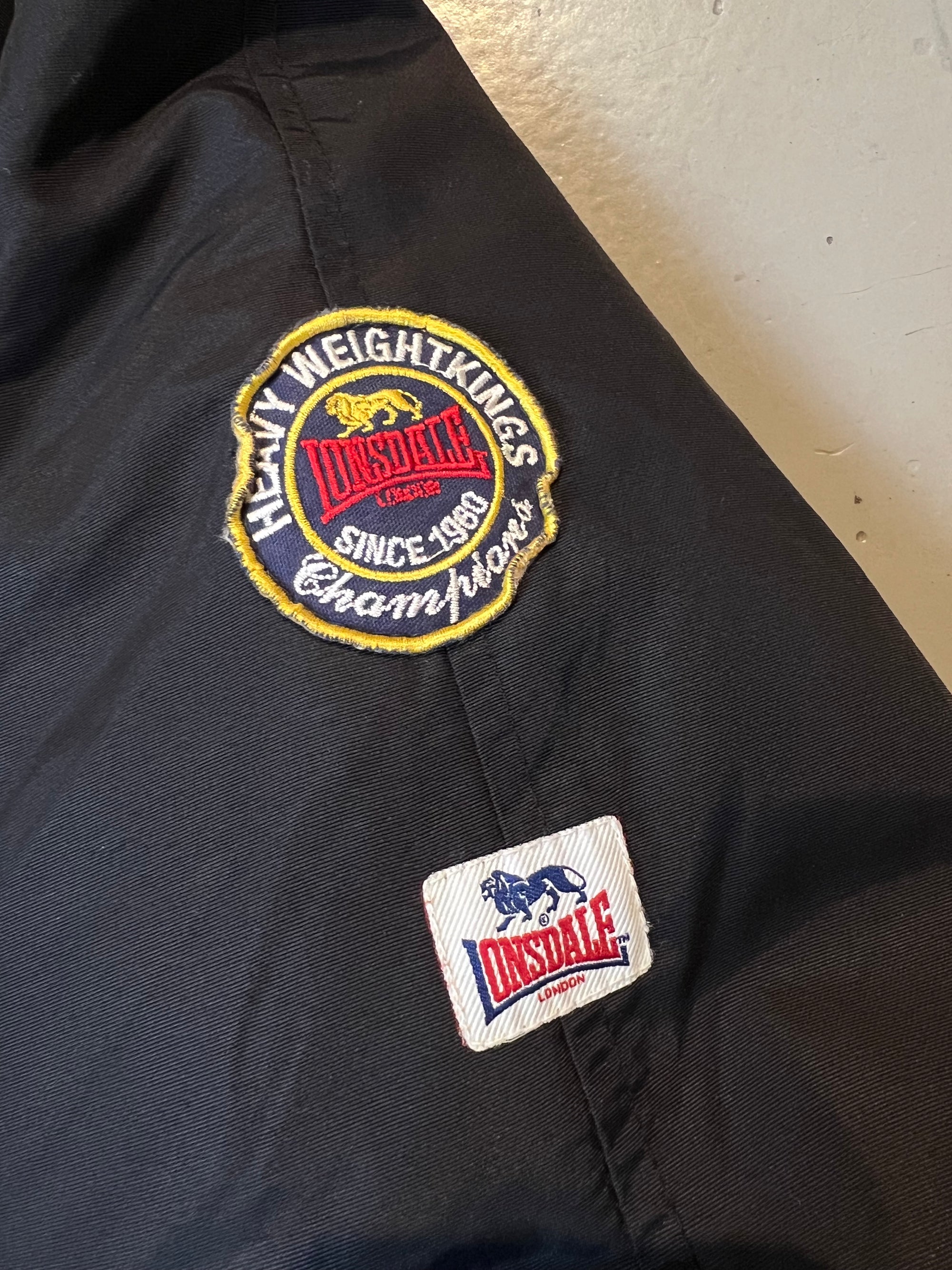 Vintage Black Lonsdale Winter Jacket L/XL