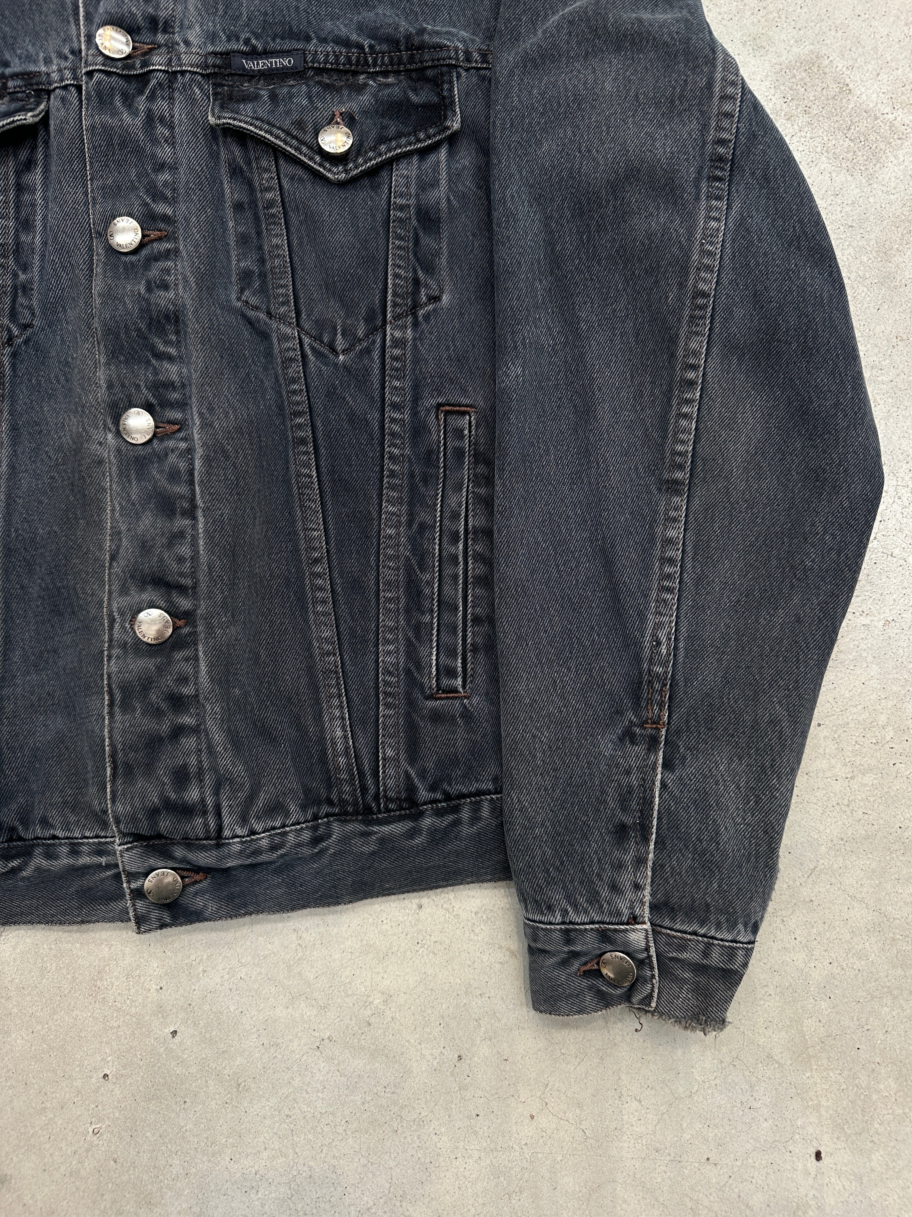 Vintage Valentino Denim Jacket with Teddy Lining L
