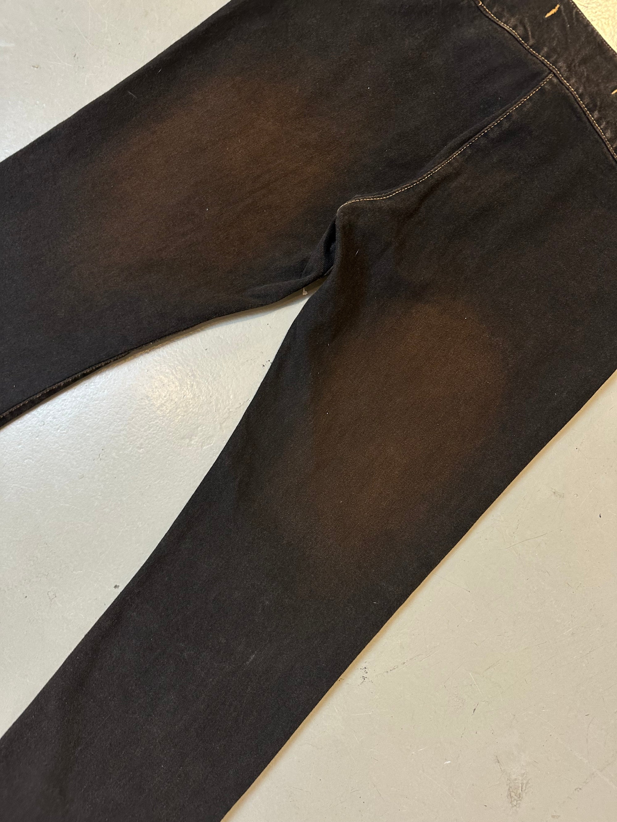 Vintage Dark Brown Washed Straight Leg Denim M/L