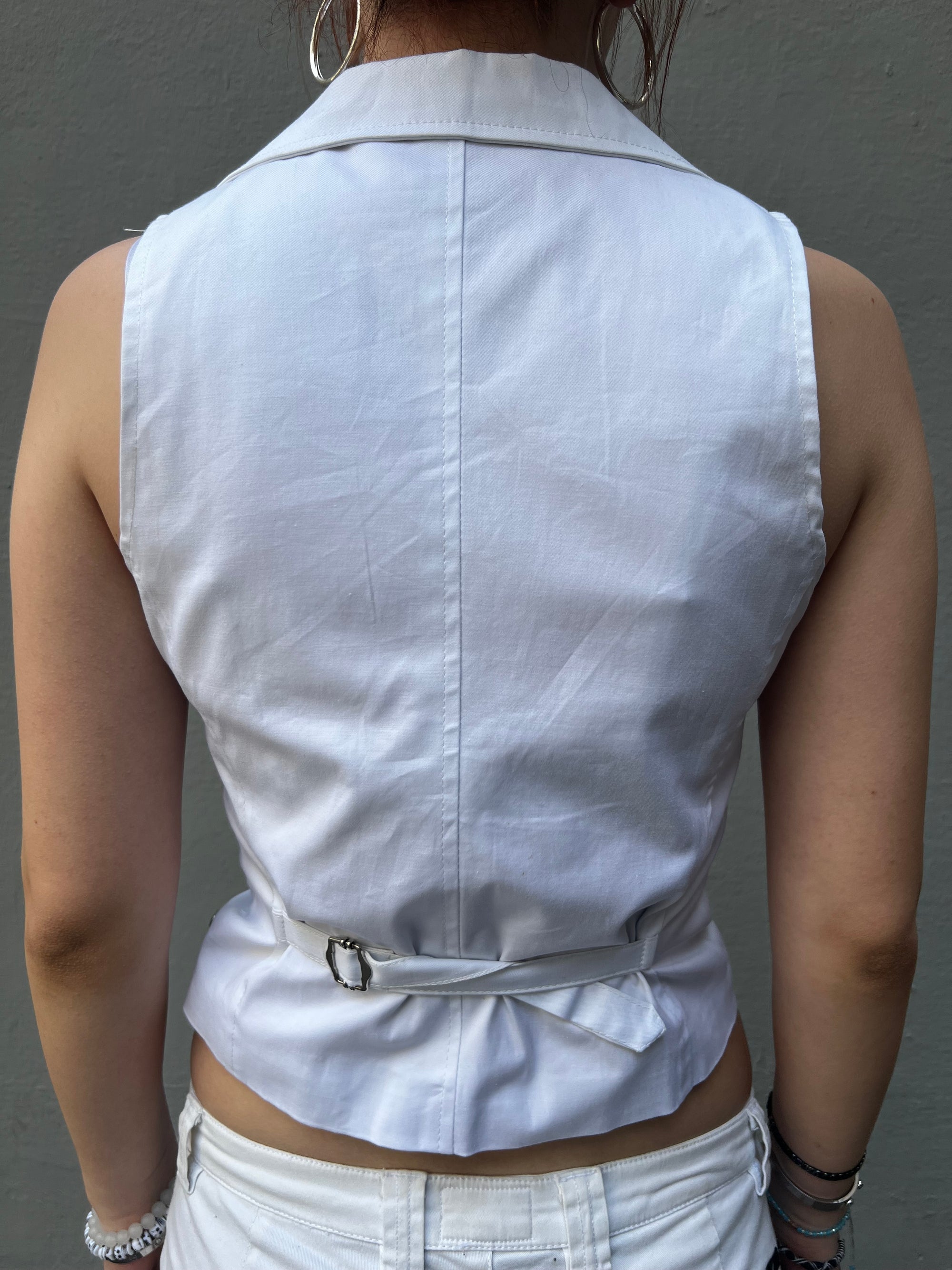 Vintage White Vest Top S