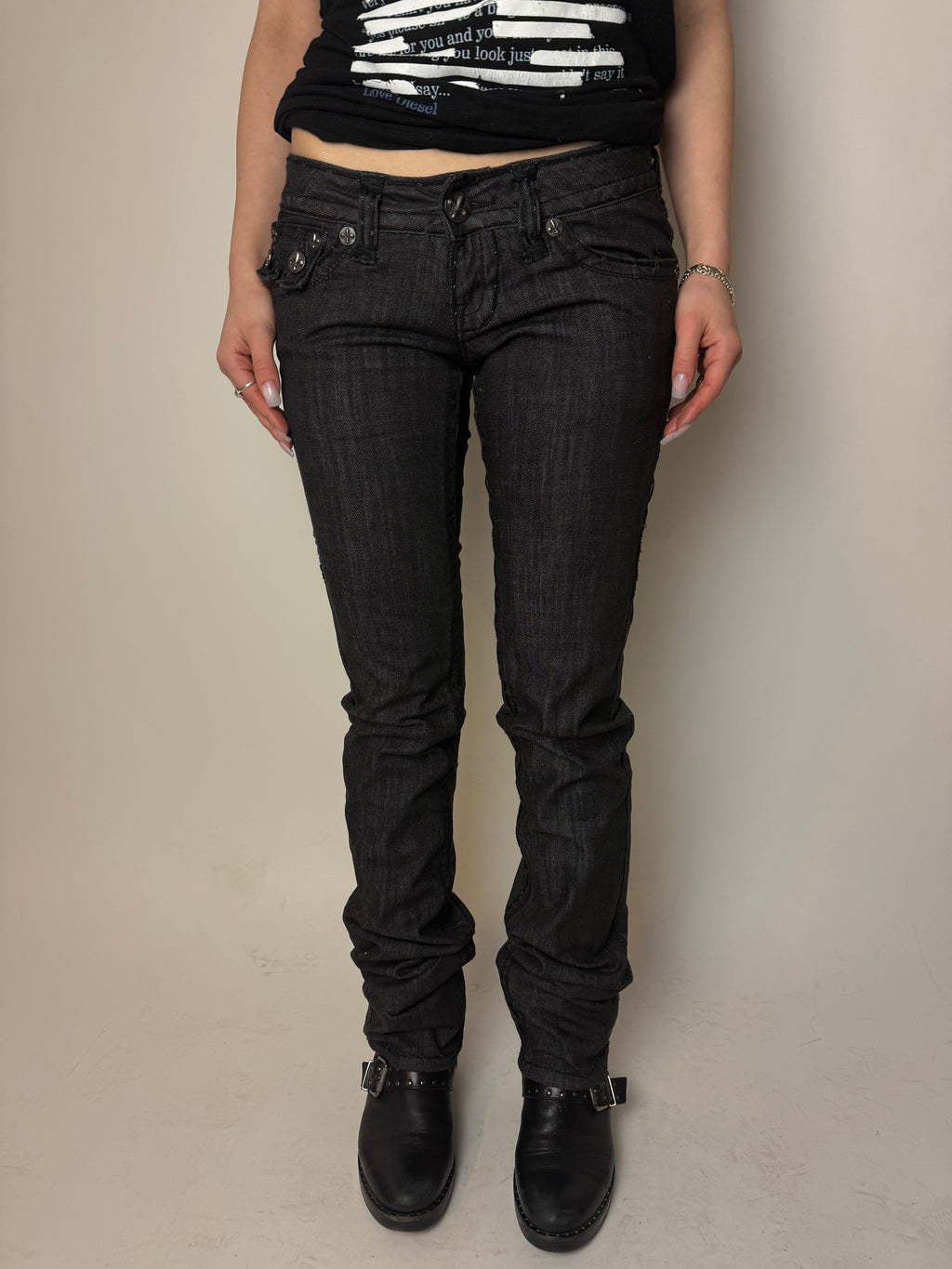 Y2K Laguna Beach „Manhatten Beach“ Low Waist Denim für Damen. Y2K 2000s Fashion