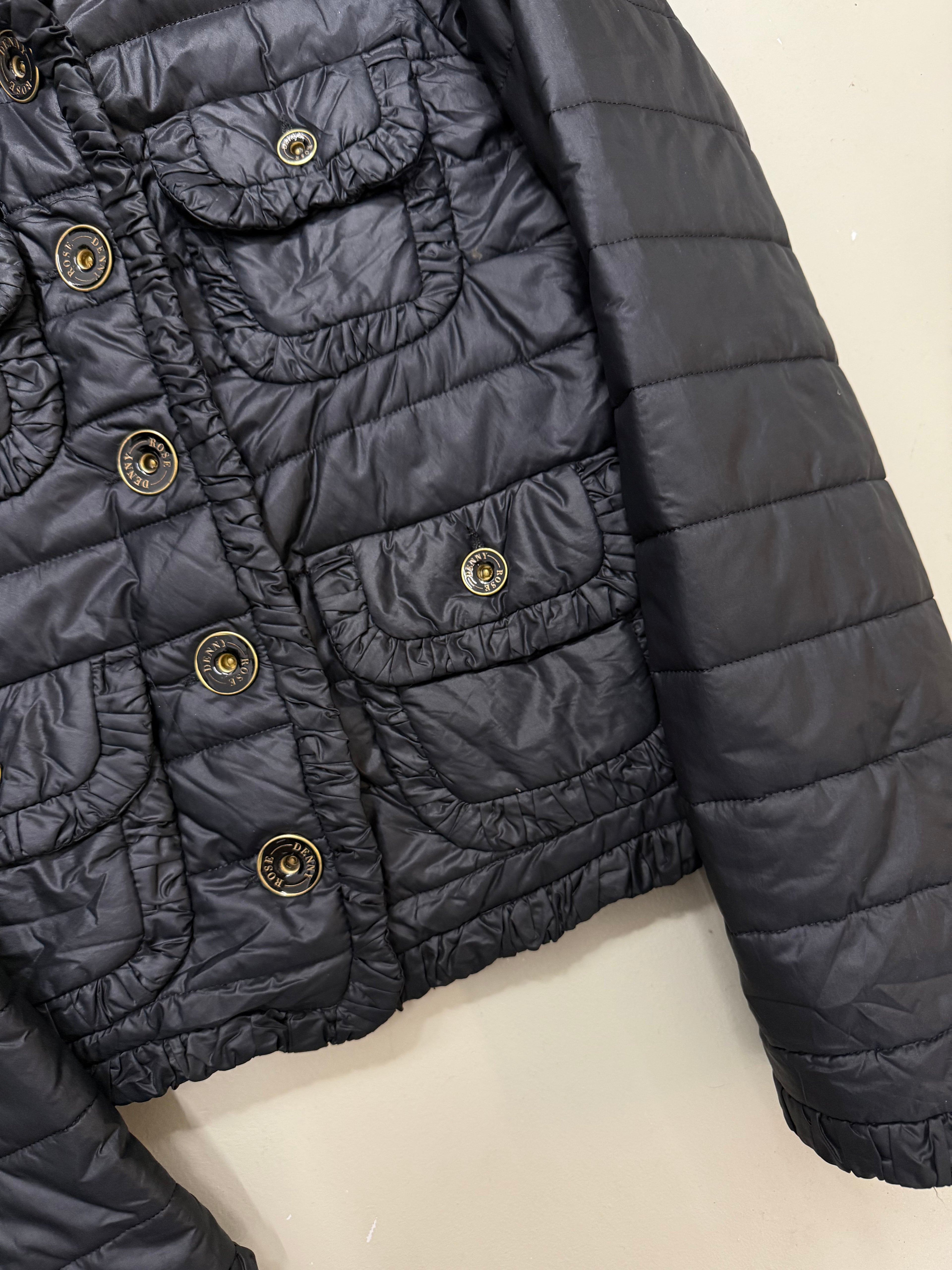 Vintage Denny Rose Black Multipocket Jacket für Herren. Y2K Second Hand 2000s Fashion