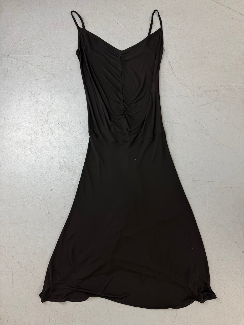 Vintage Long Black Dress für Damen. Y2K Second Hand 2000s Fashion