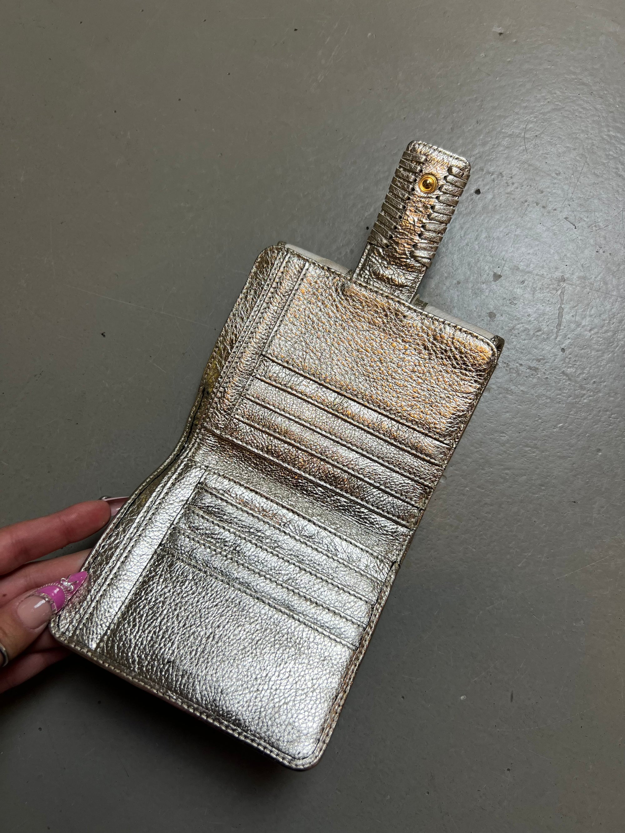 Vintage Beige & Gold Just Cavalli Wallet
