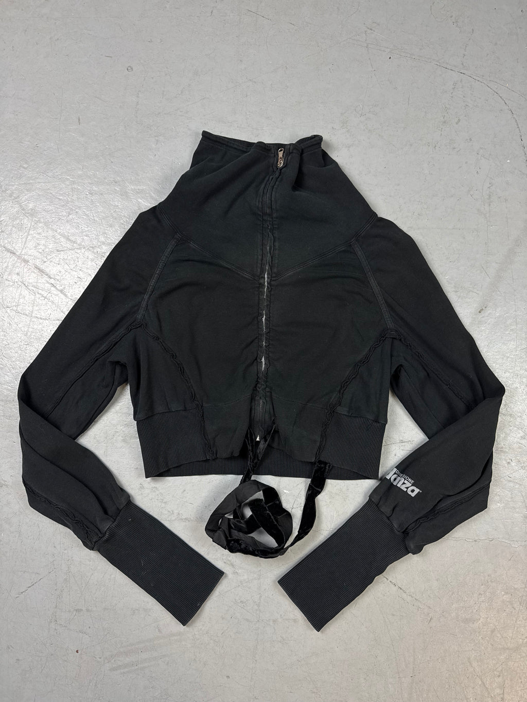 Vintage Danza Black Cropped Zip Up Jacket S/M