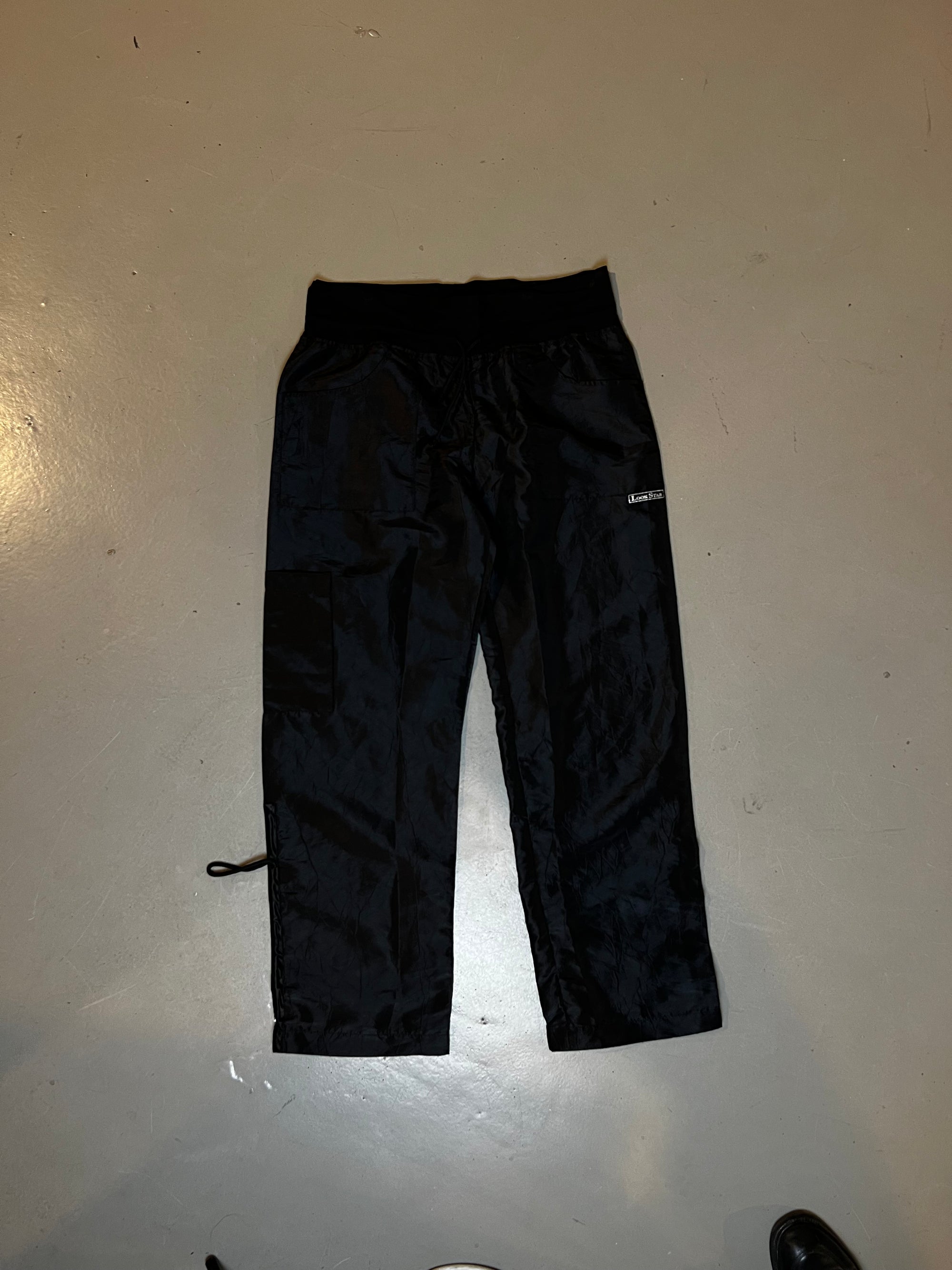 Vintage Black LookStar Parachute Pants L/XL