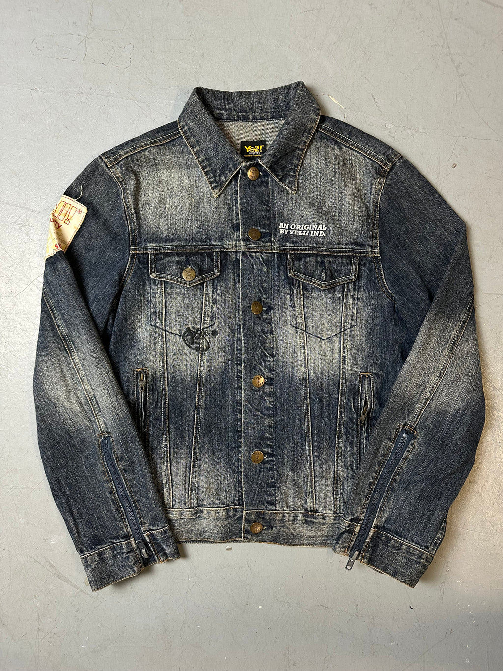 Vintage Yell! Jeans Jacket with Backprint L