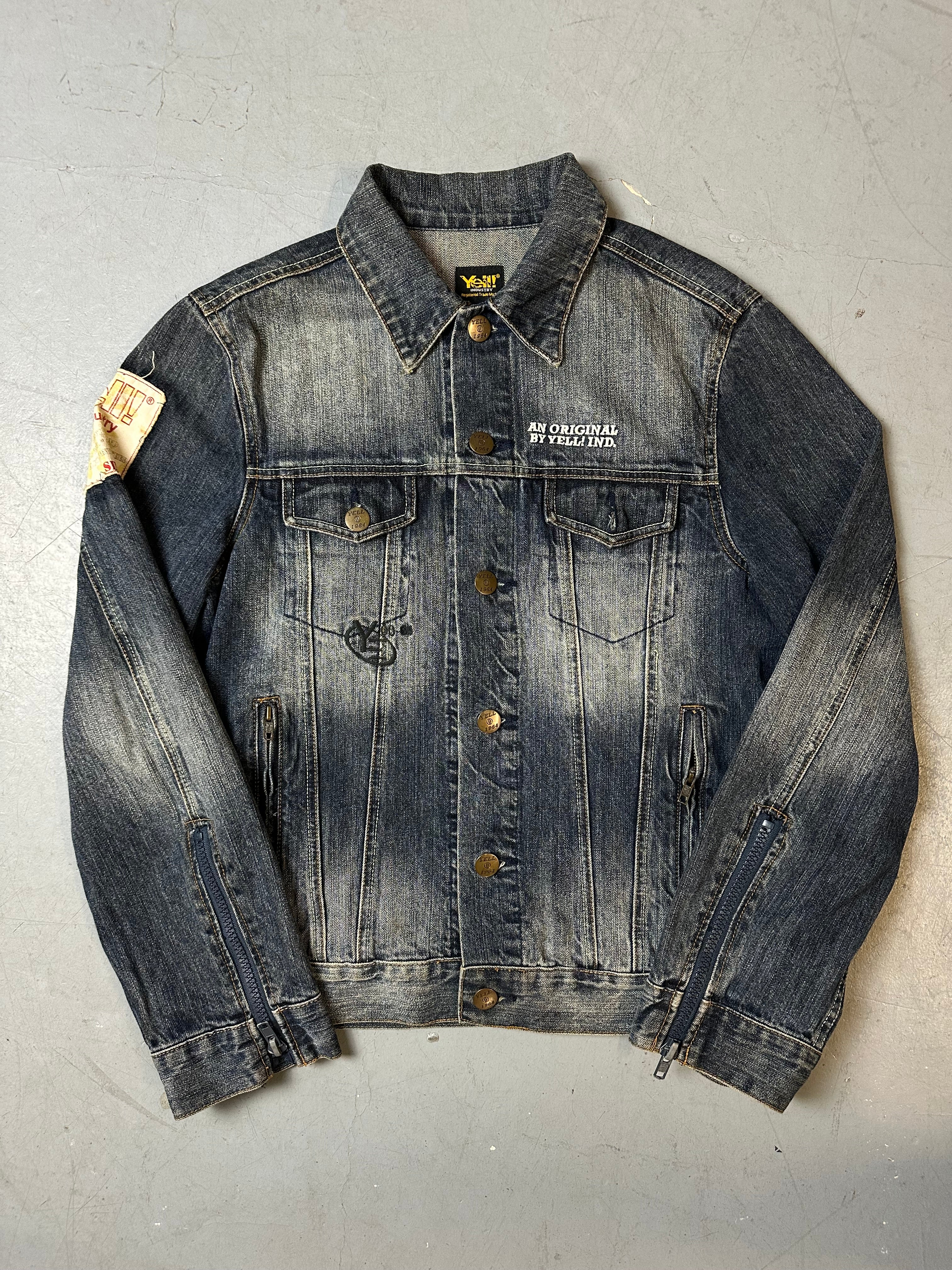Vintage Yell! Jeans Jacket with Backprint L
