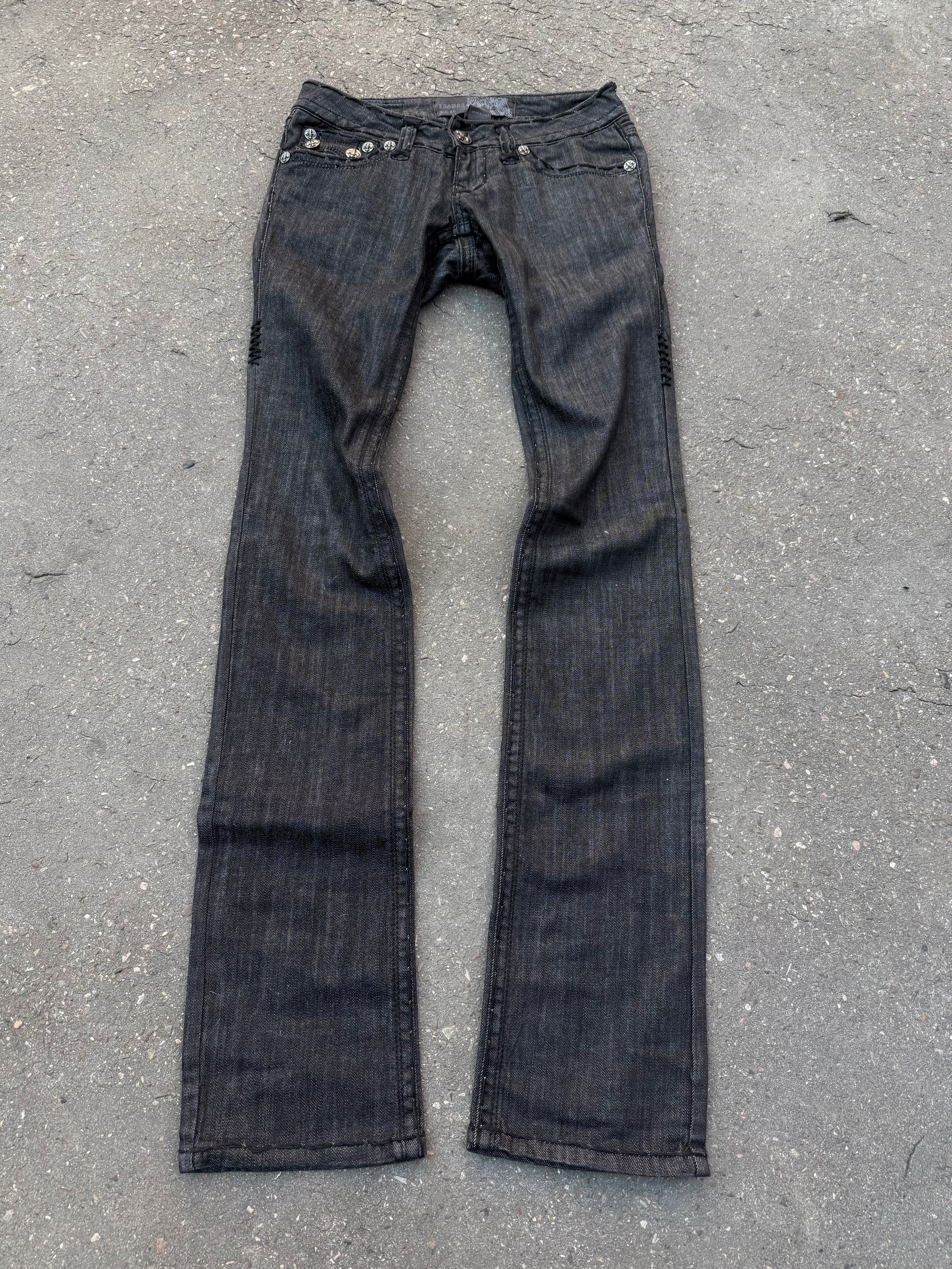 Y2K Laguna Beach „Caspitrano Beach“ Low Waist Denim für Damen. Y2K 2000s Fashion