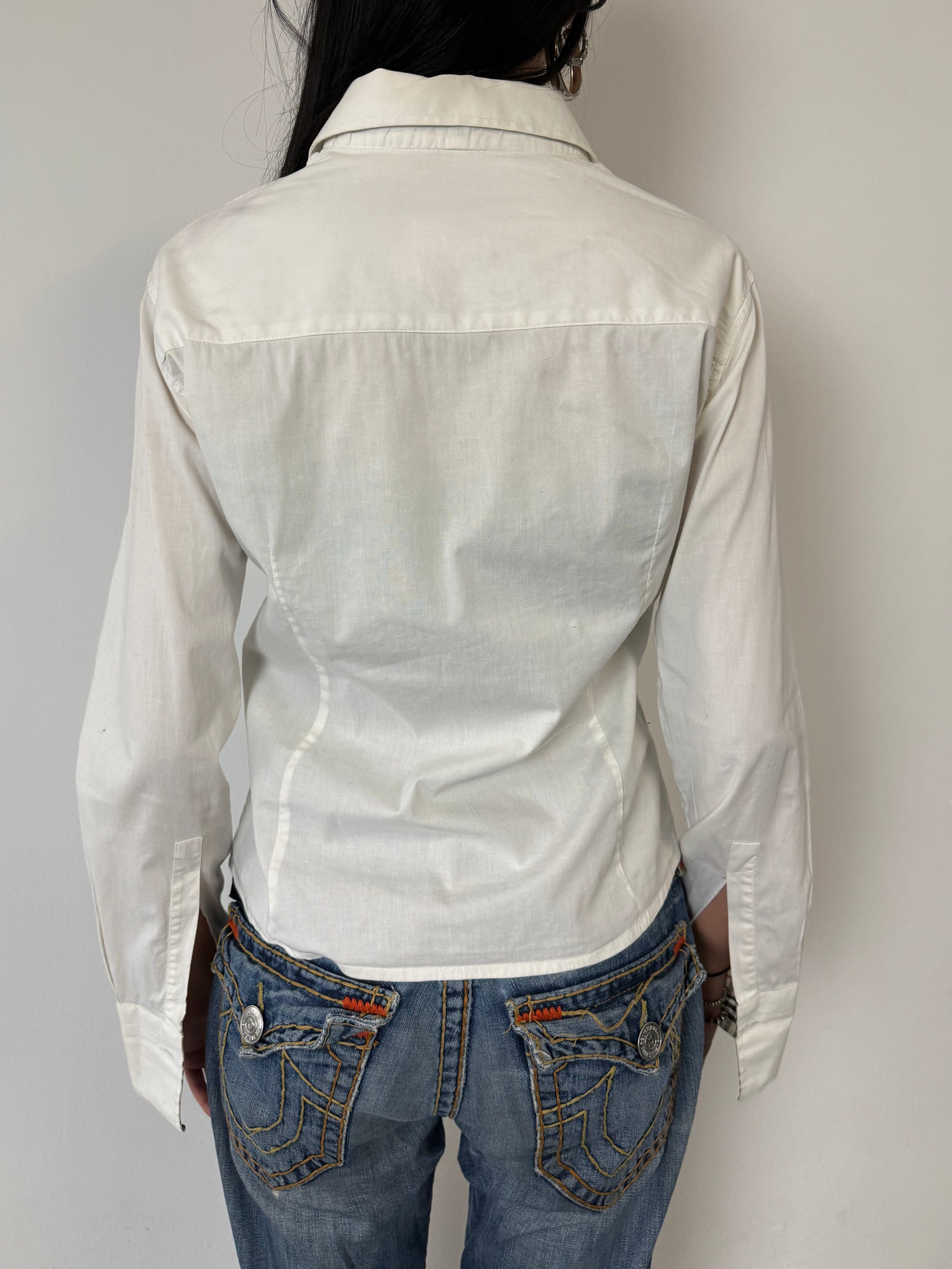 Vintage Burberry White Button Up Shirt M/L