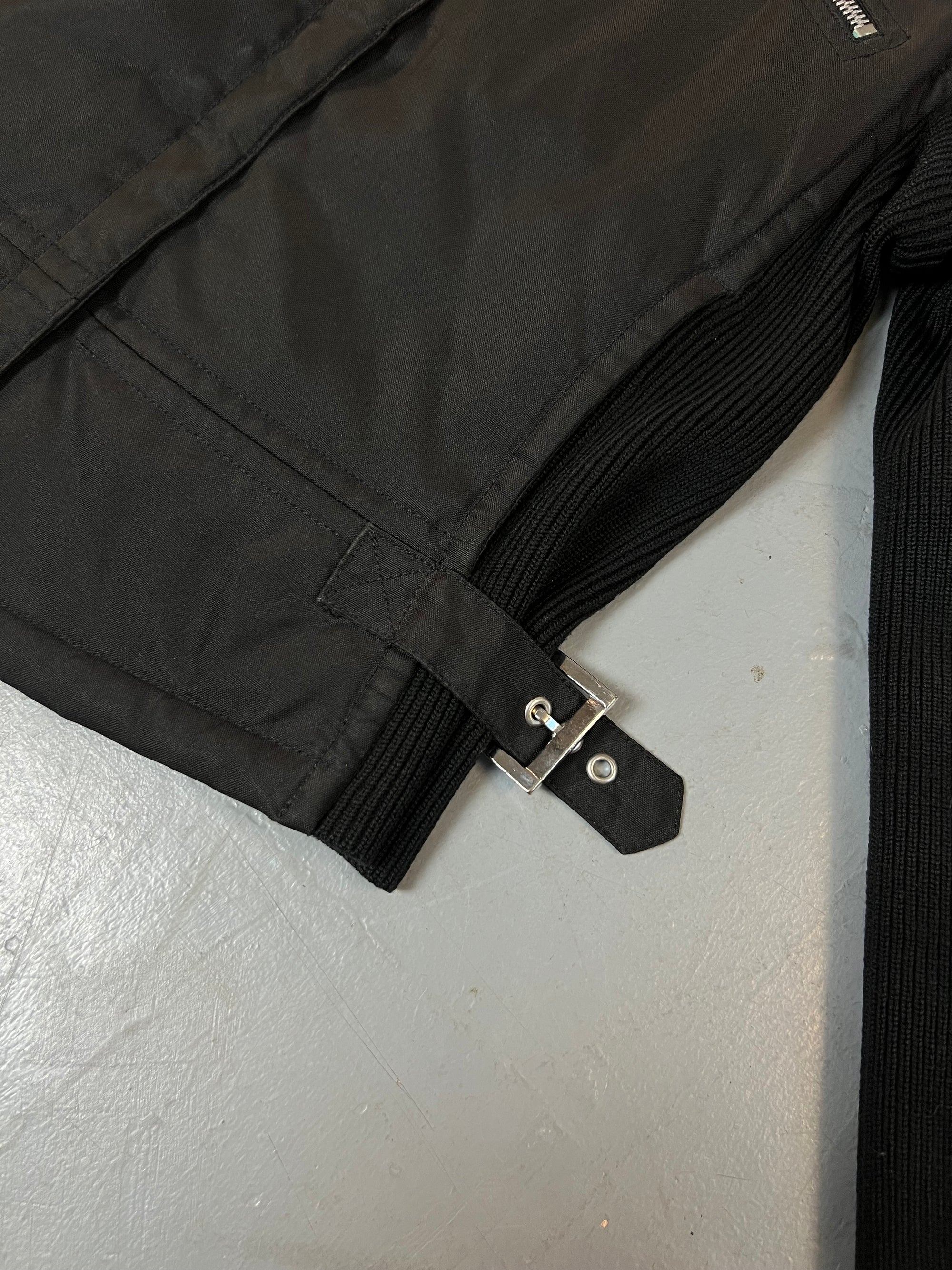 Vintage Black Half Knit Jacket S/M