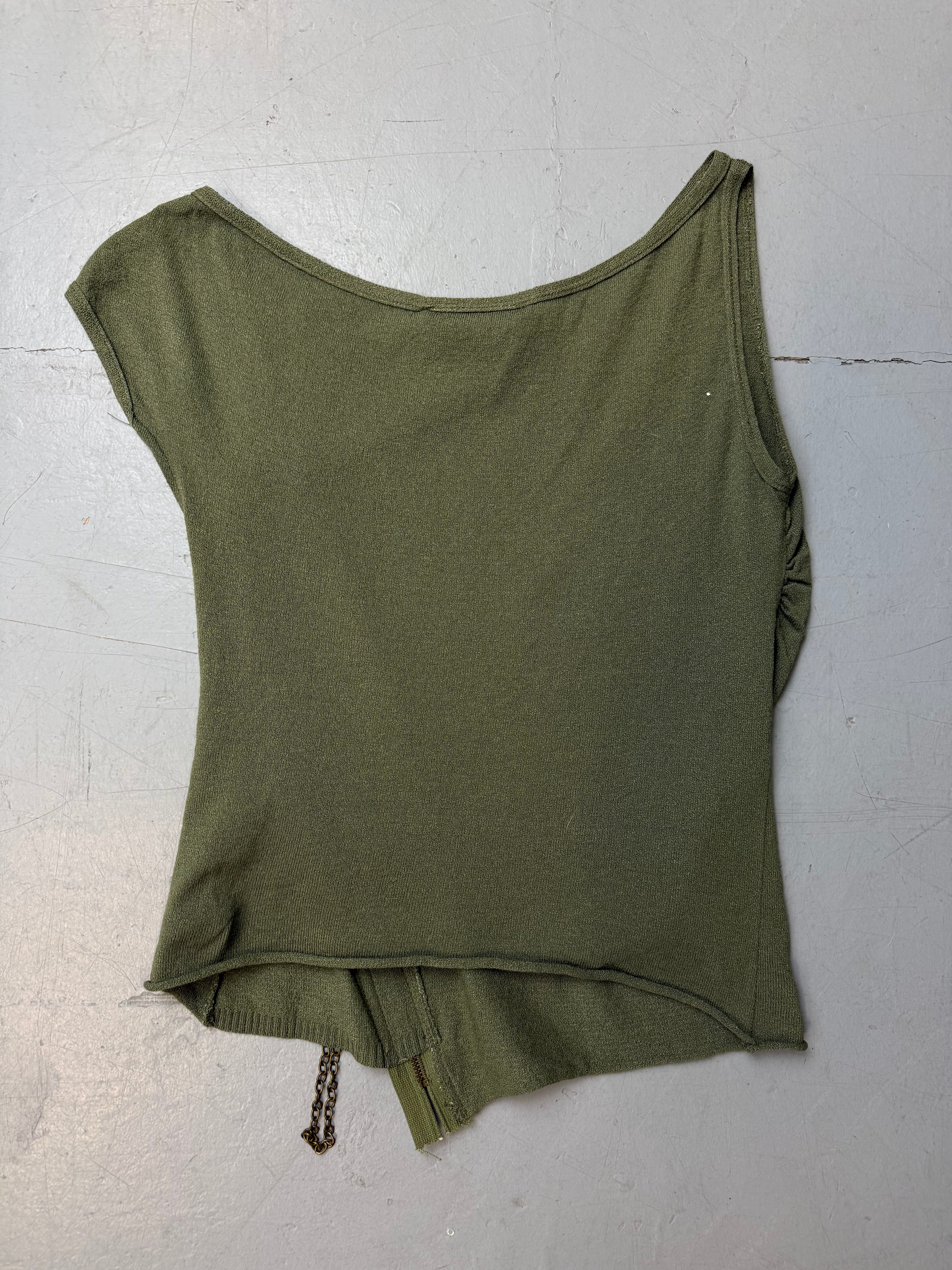 Vintage Liu Jo Green Asymmetric Top S