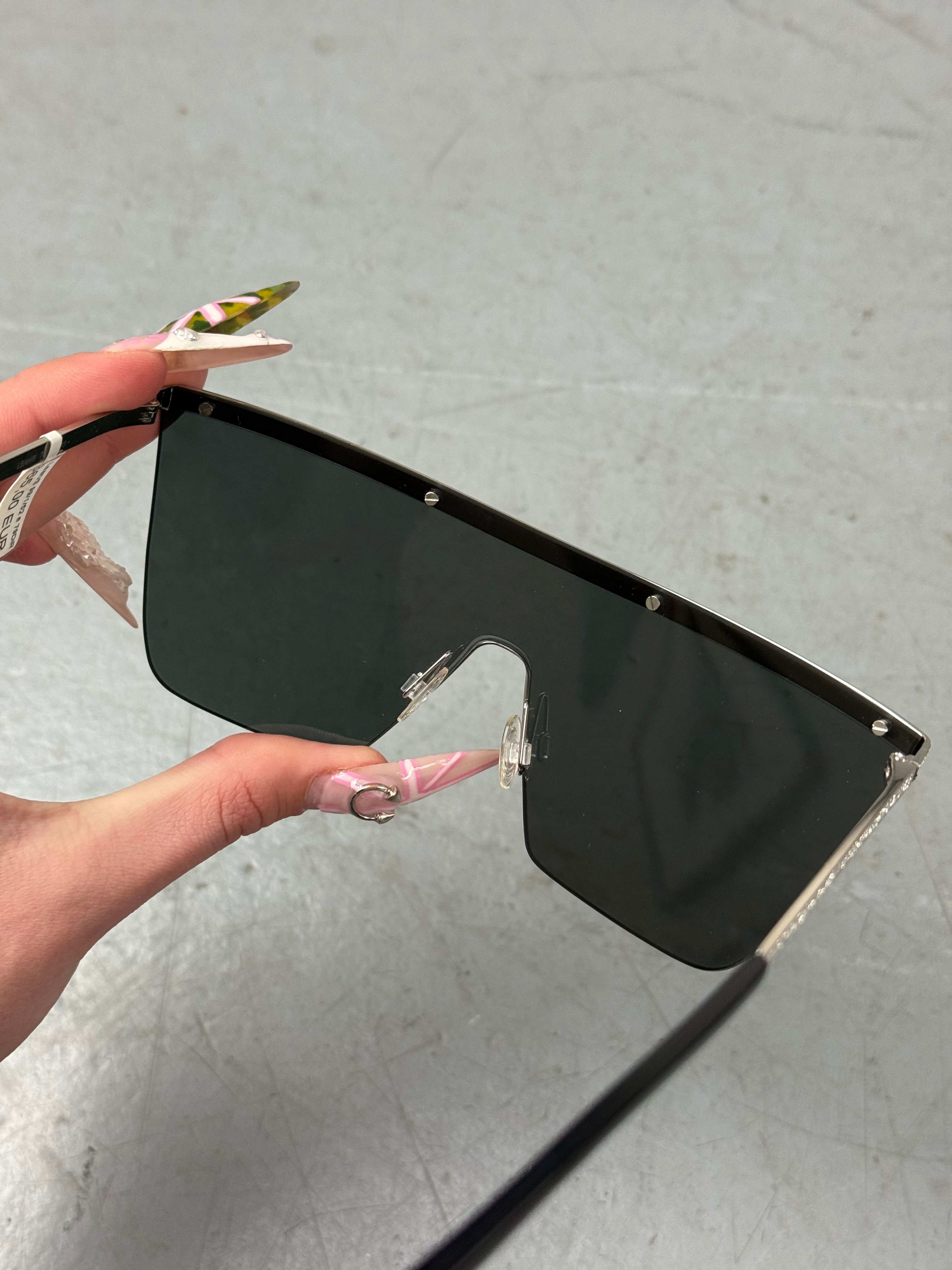 Jimmy Choo Black Glitter Sunglasses. Secondhand 2000s Fashion