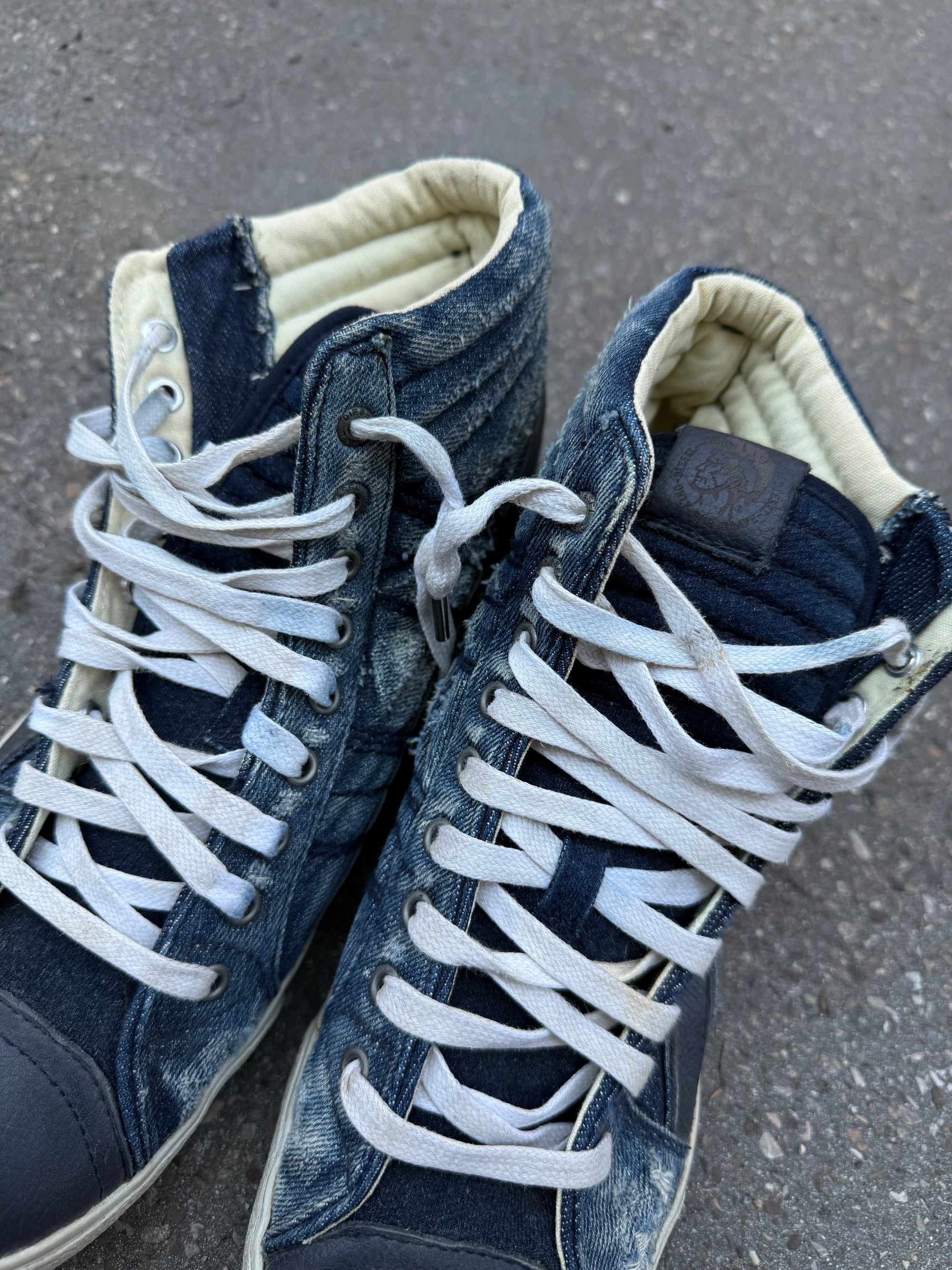 Vintage Diesel Denim Optic High Top Sneaker 42