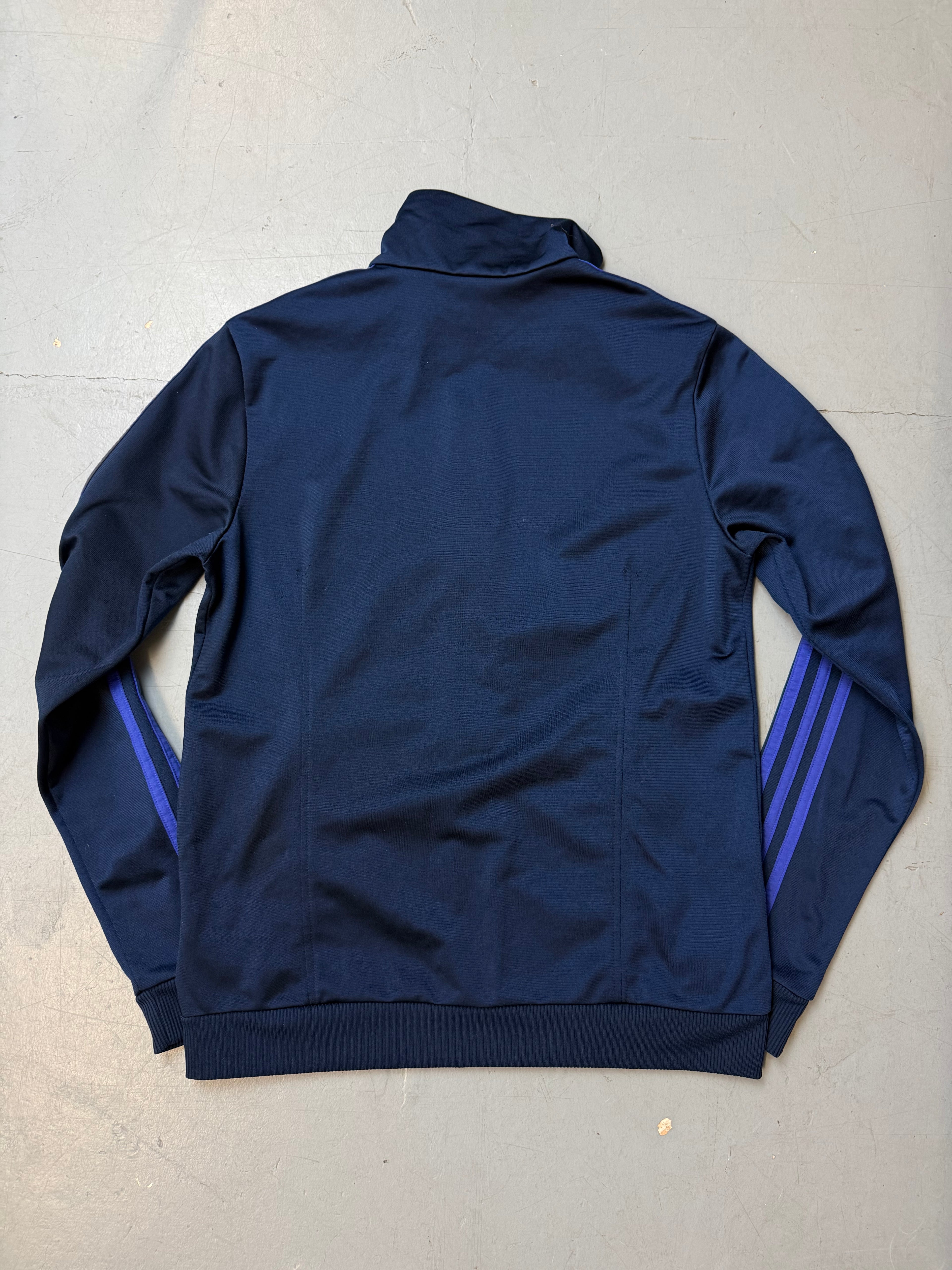 Vintage Adidas Dark Blue/Purple Track Jacket für Damen. Y2K Second Hand 2000s Fashion