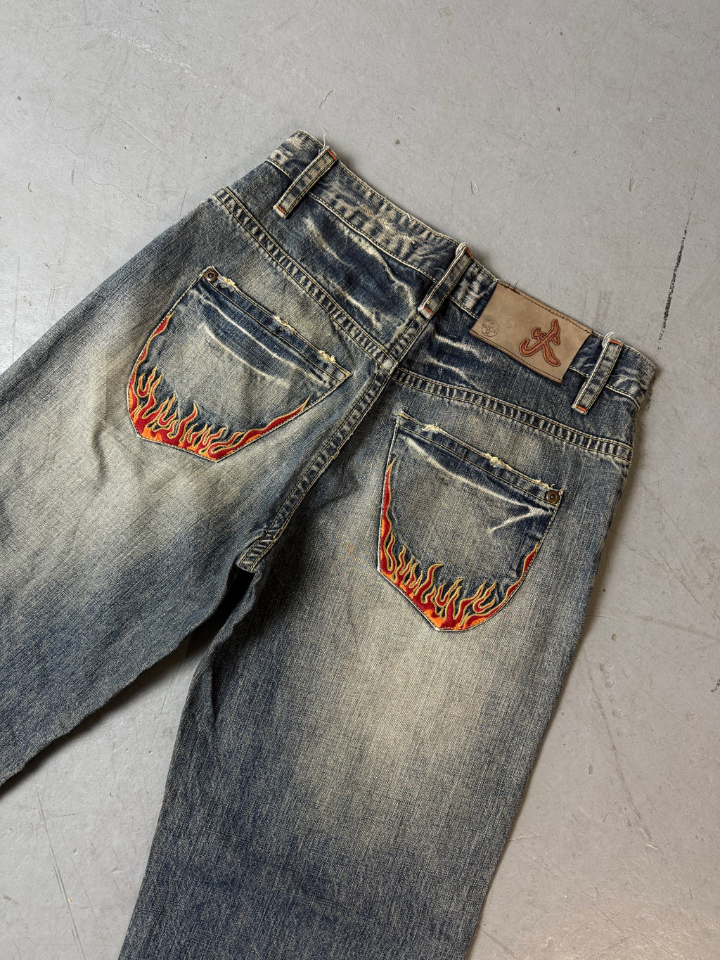 Vintage Nippon Blue Japanese Printed Denim M