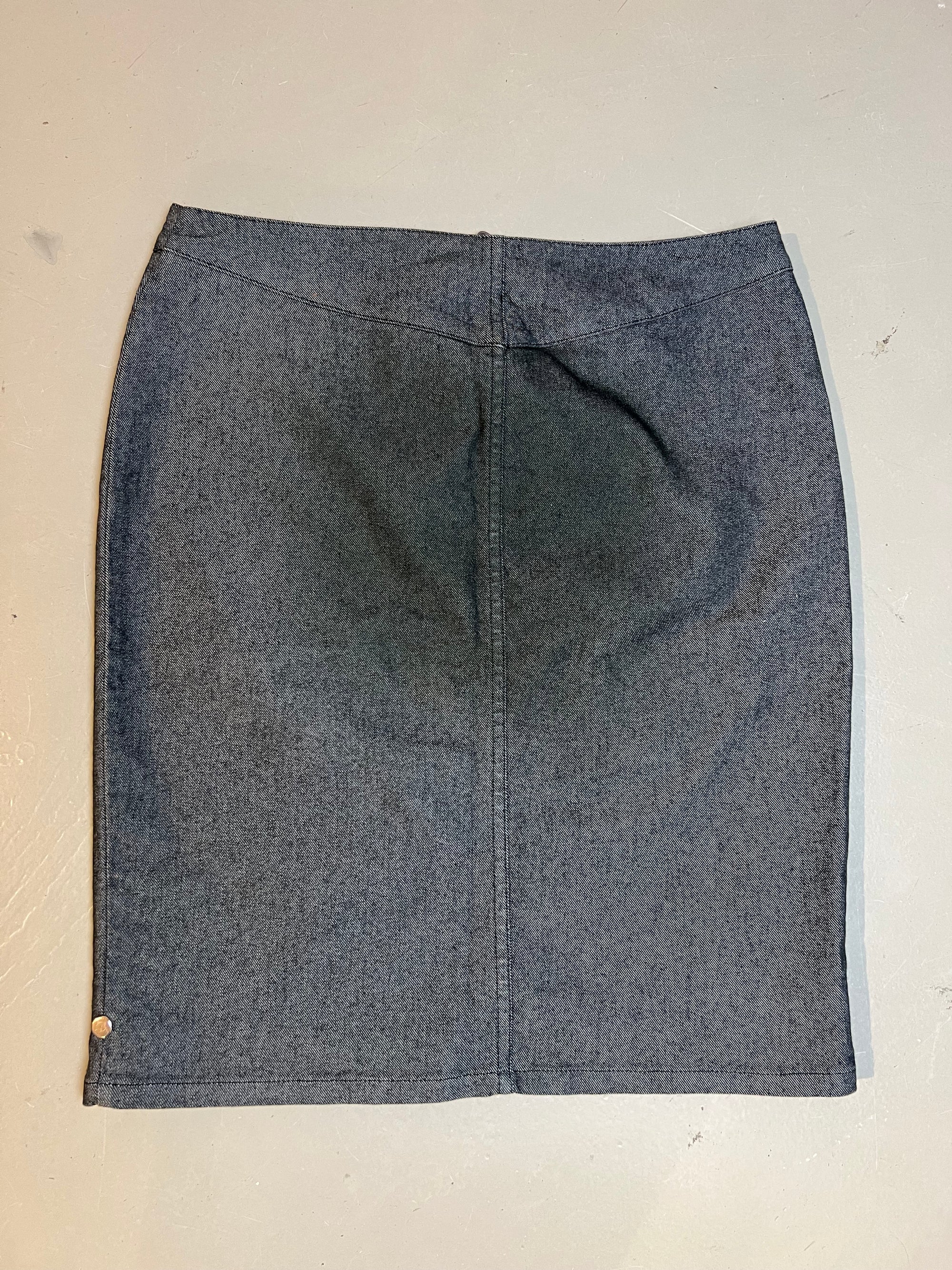 Produkt Bild Vintage Grey Midi Pencil Skirt M von hinten.