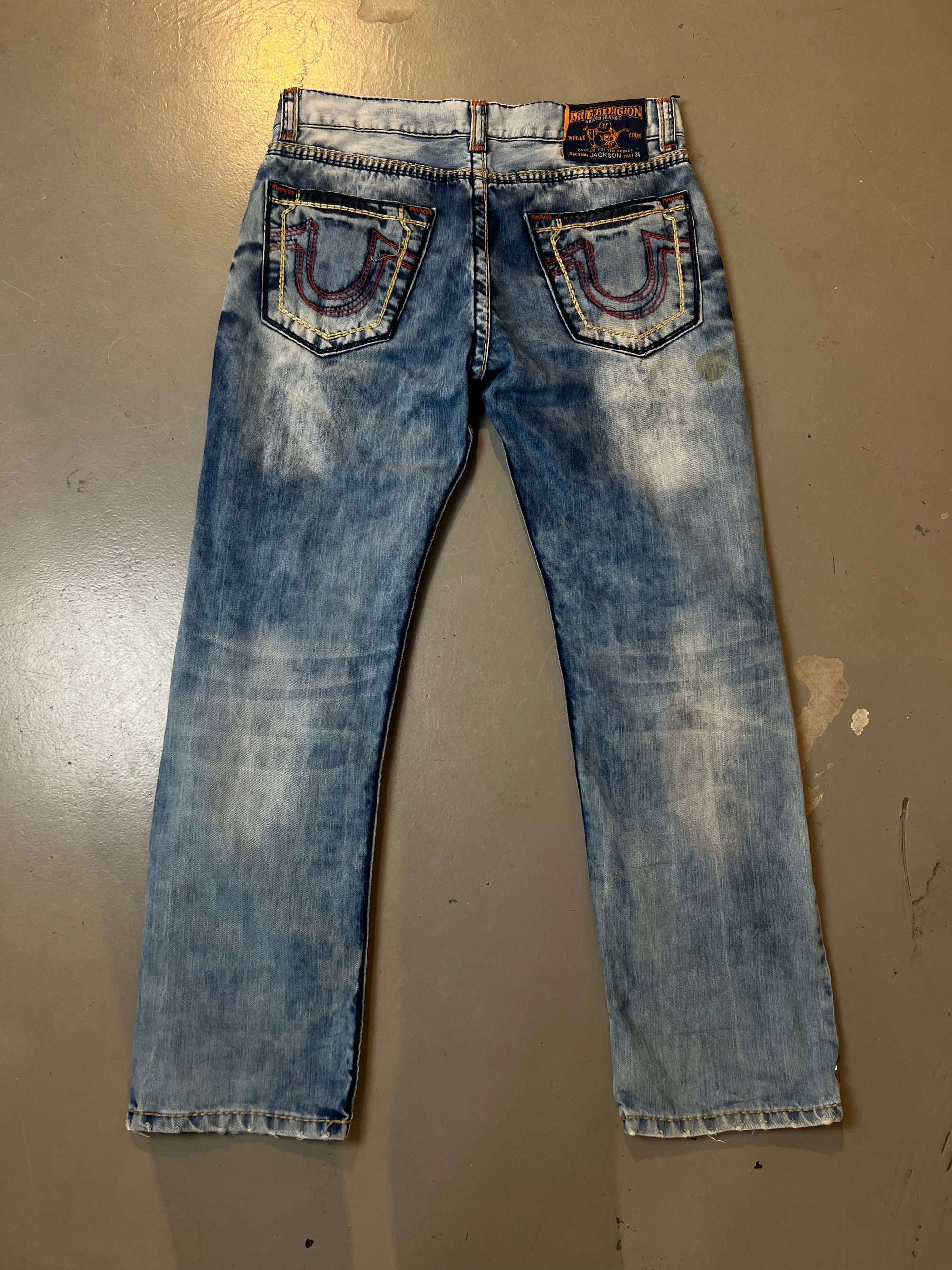 Vintage True Religion Light Blue Ripped Denim L/XL