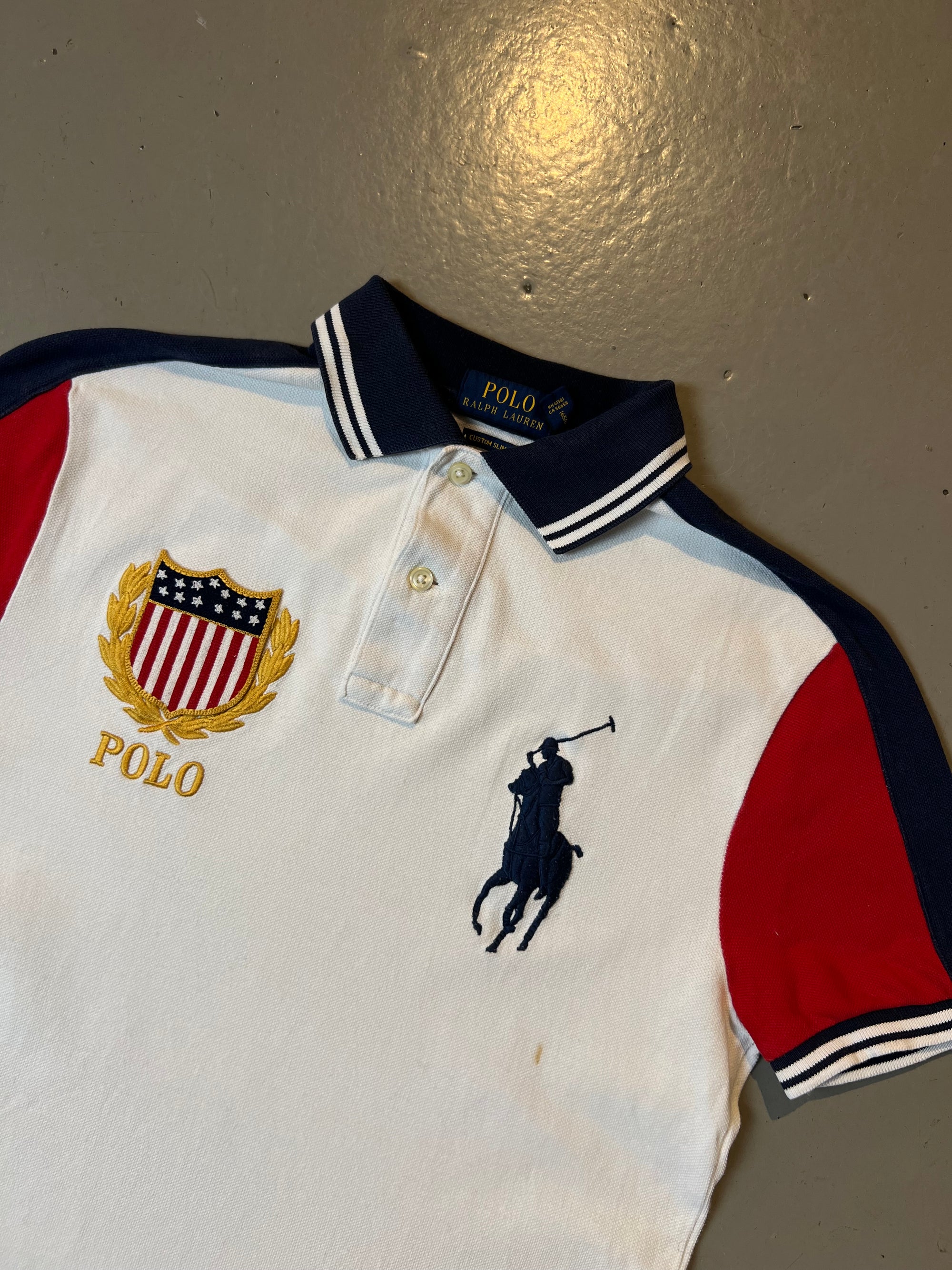 Vintage White Ralph Lauren Big Pony Polo Tee XS/S