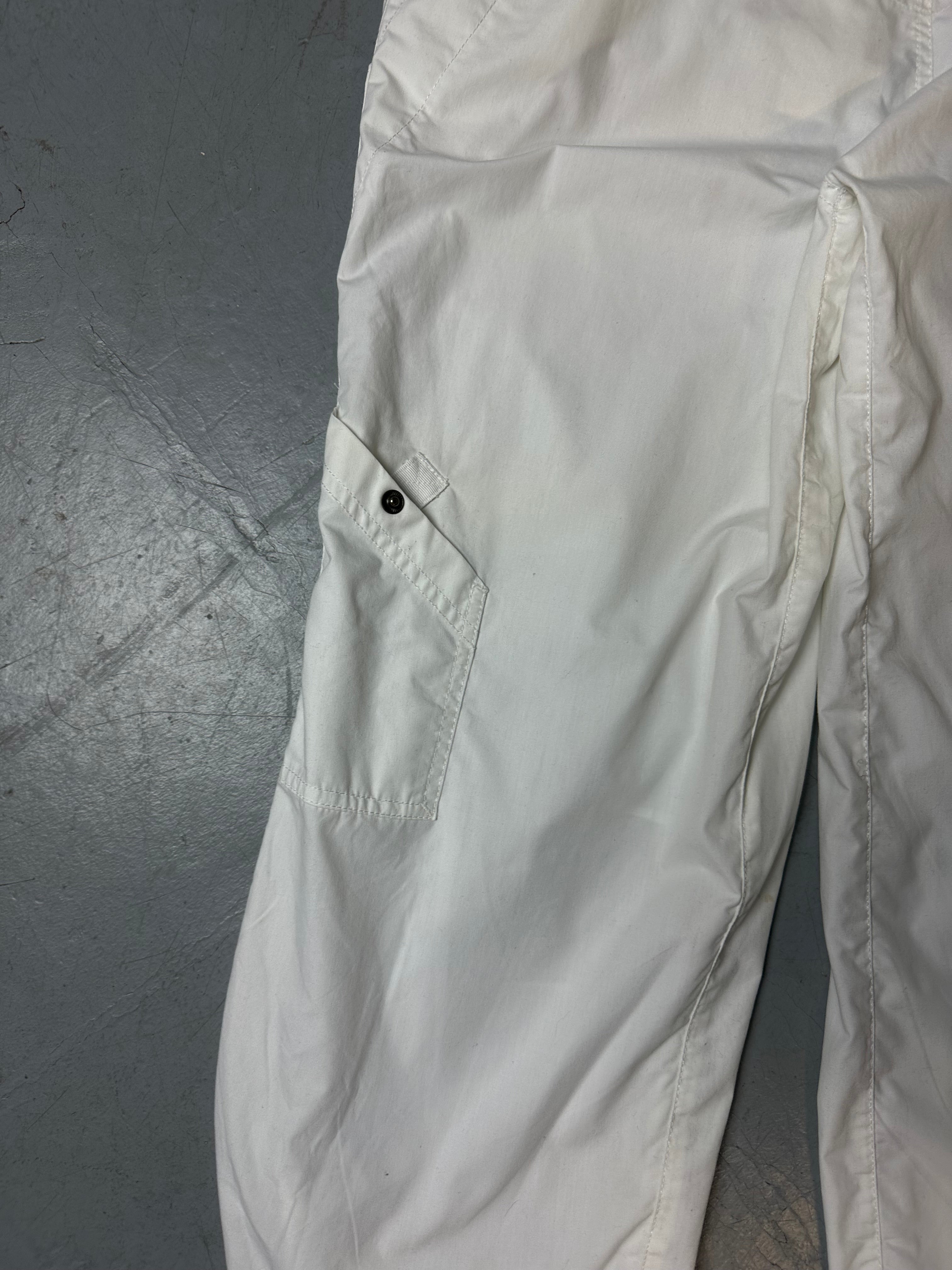 Vintage Nike White Capri Track Pants M