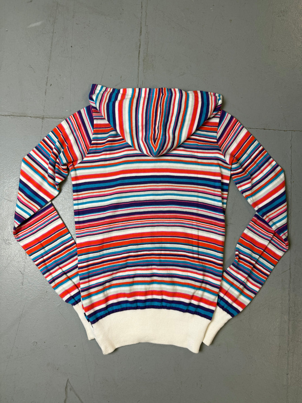 Vintage Converse Colorful Striped Zip Hoodie S/M