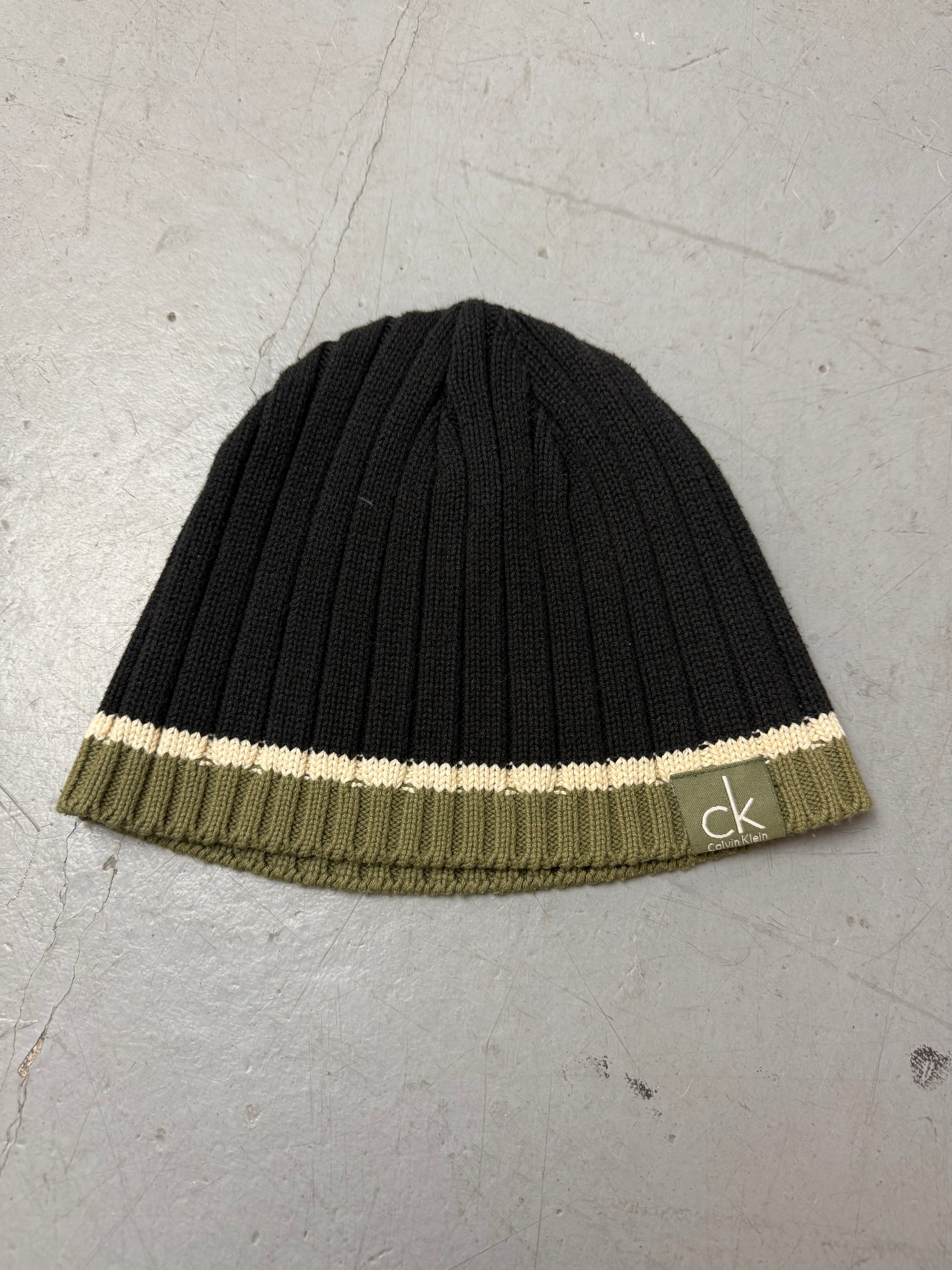 Vintage Calvin Klein Beanie. Unisex. Y2K Second Hand 2000s Fashion