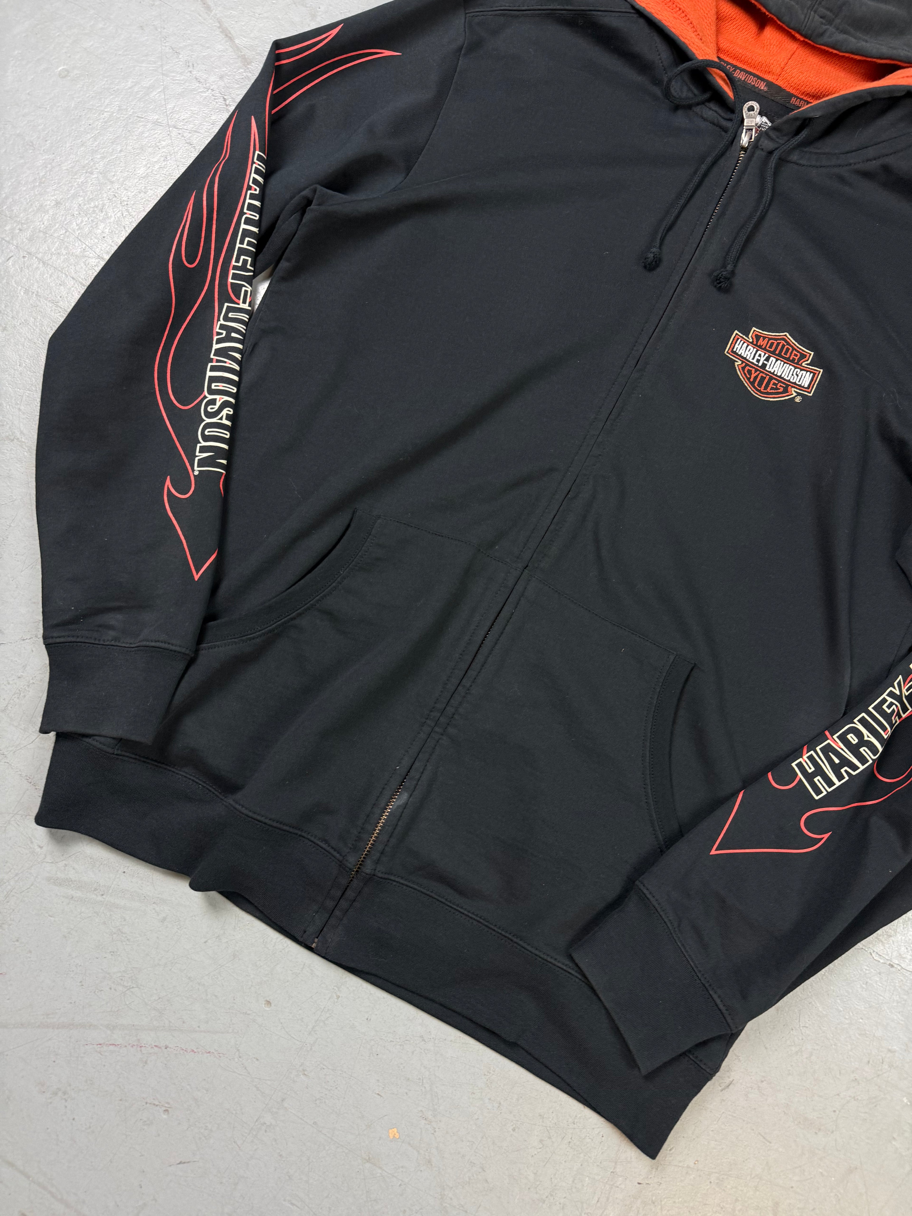 Vintage Harley Davidson Zip Up Hoodie M
