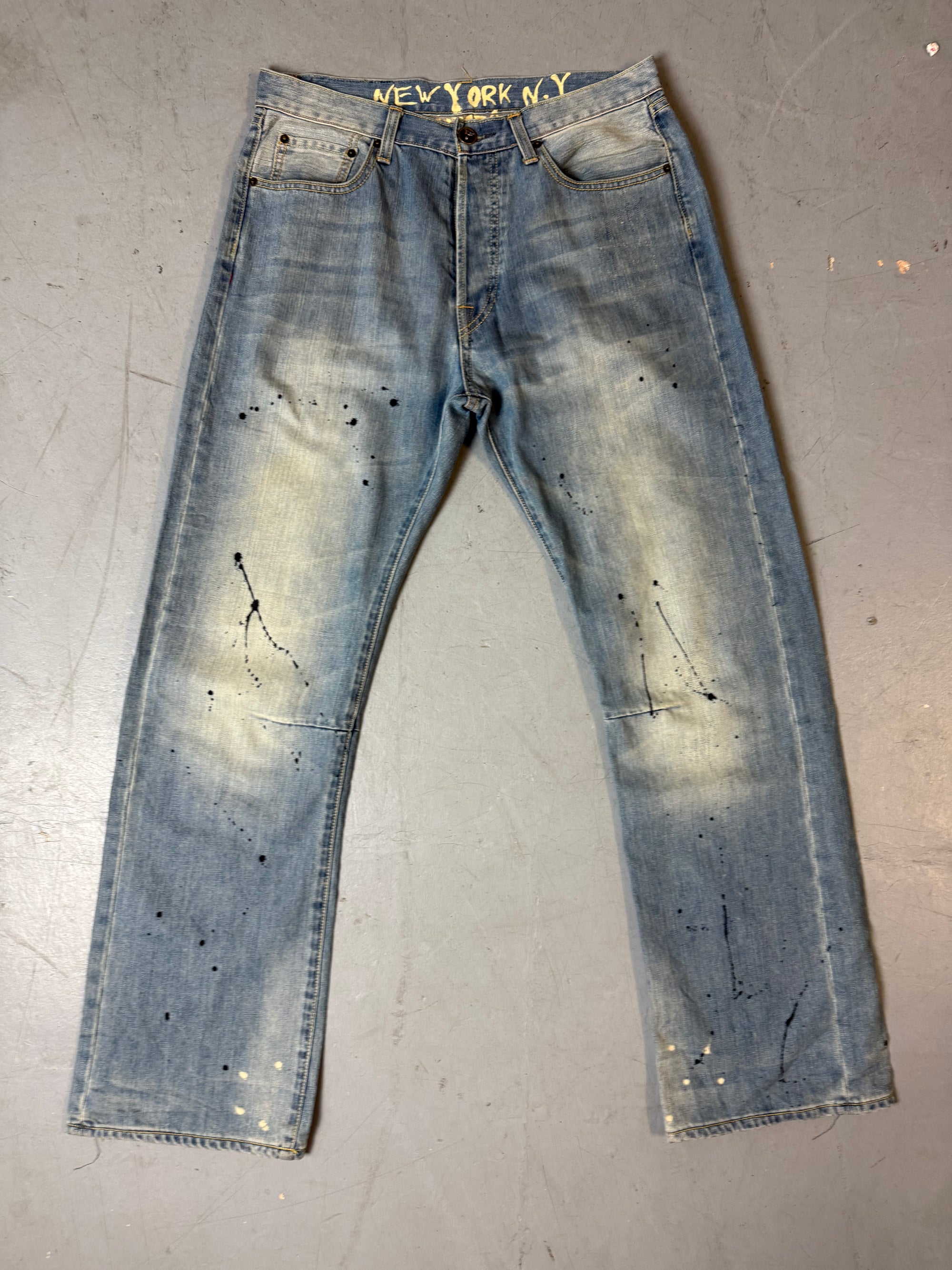 Vintage Ed Hardy Baggy Denim with Panther Backpockets M/L